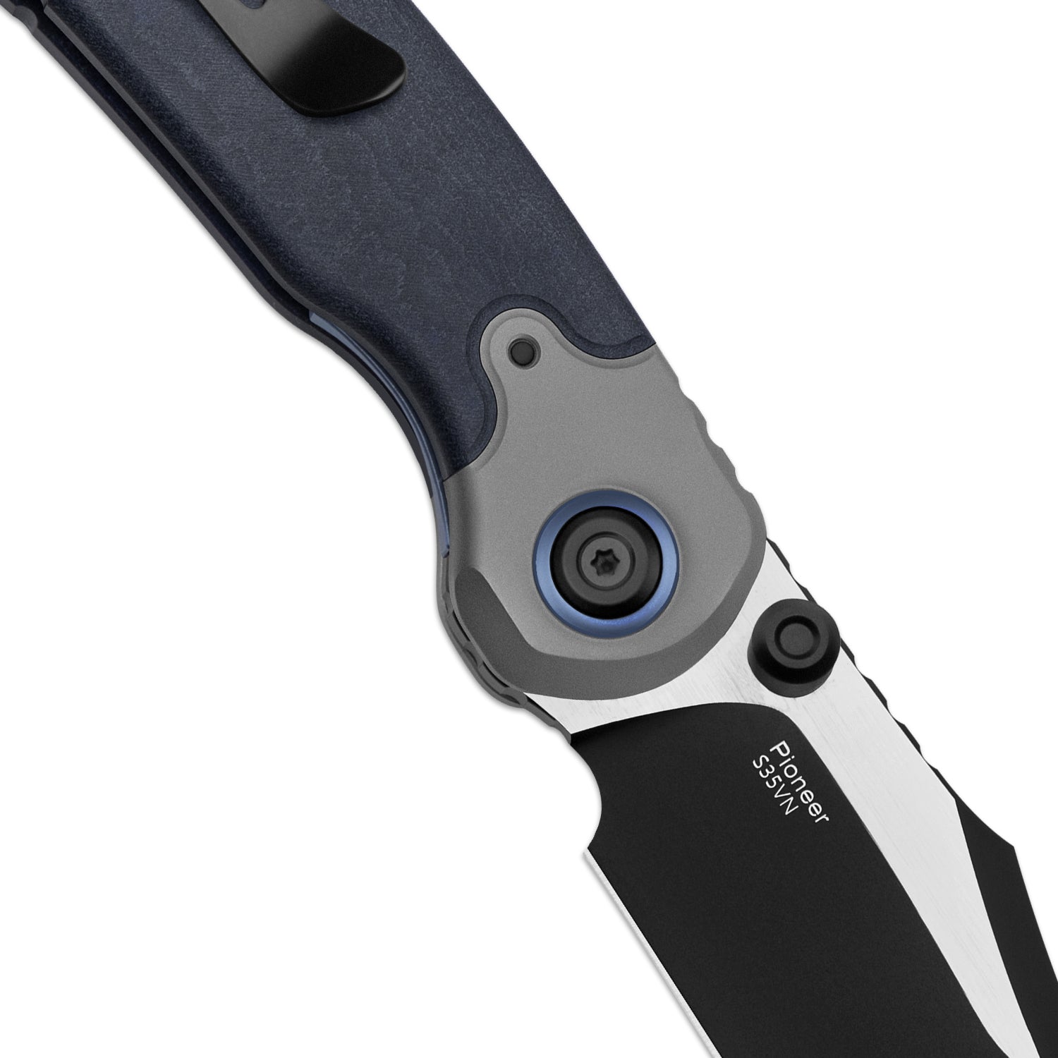 PIONEER | S35VN | Blue Canyon & Titanium | KizerB™ FK03A2
