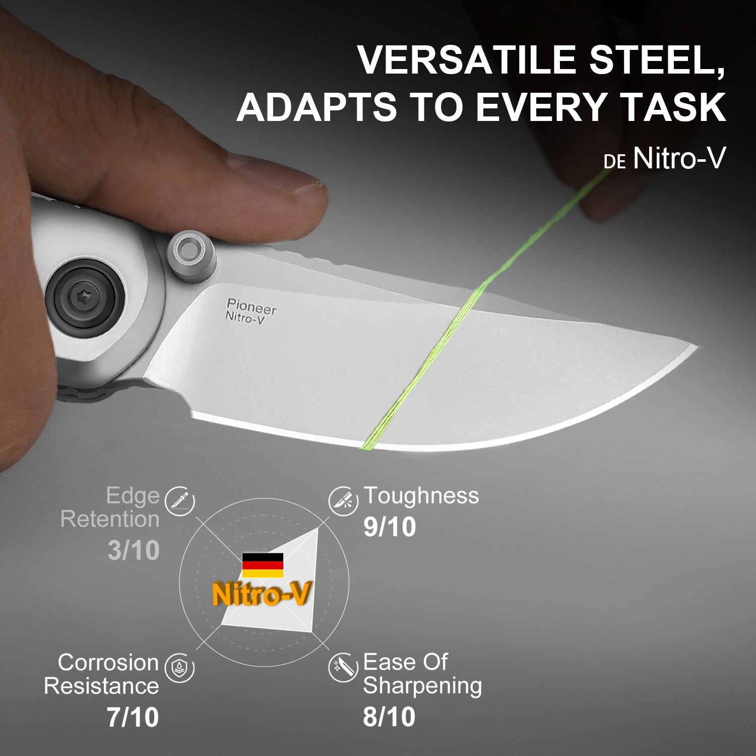 PIONEER | Nitro-V | Aluminum & Micarta | KizerV™ FK03A6