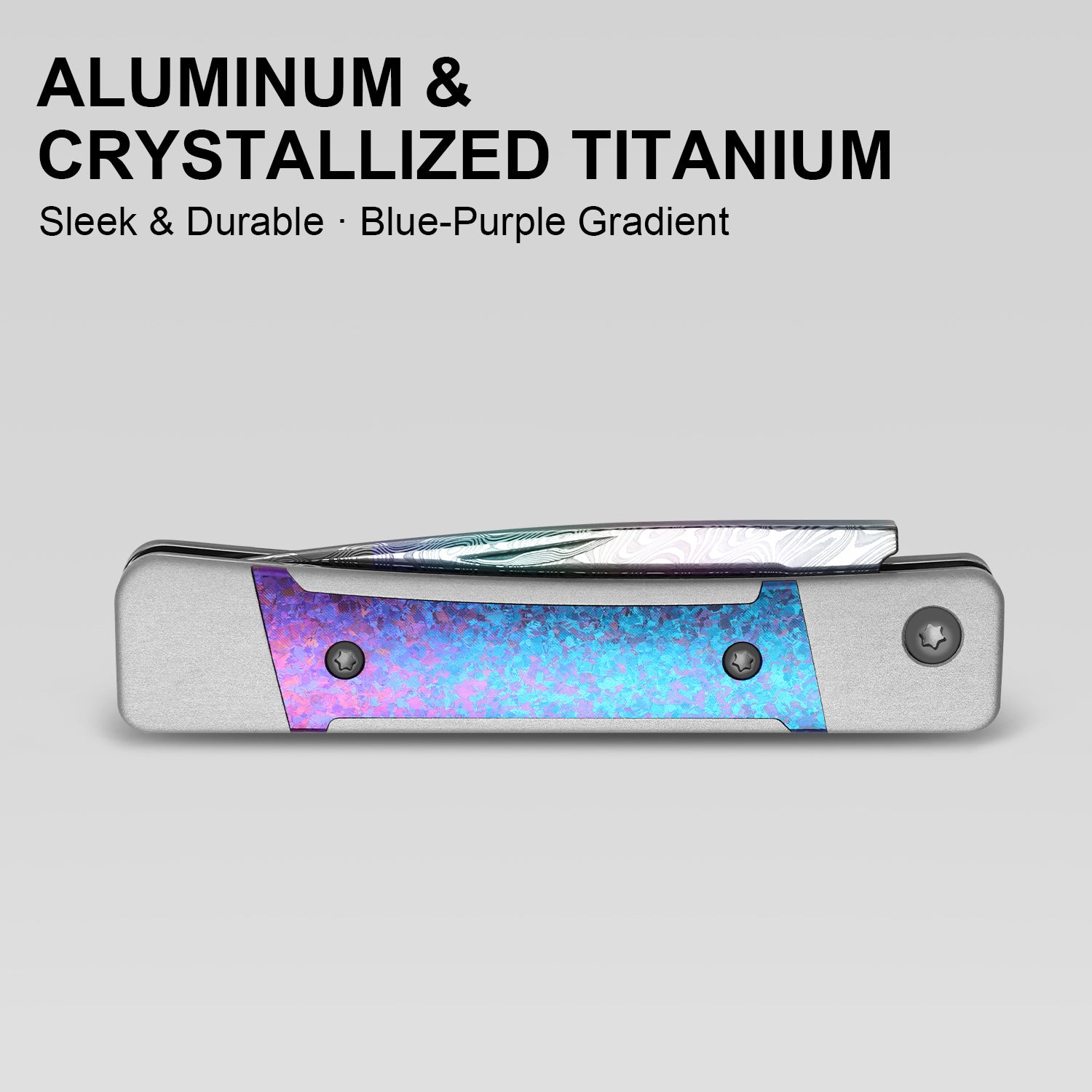 Little Grand | Damascus | Aluminum & Crystallized Titanium | KizerB™ 2670A4 | Limited