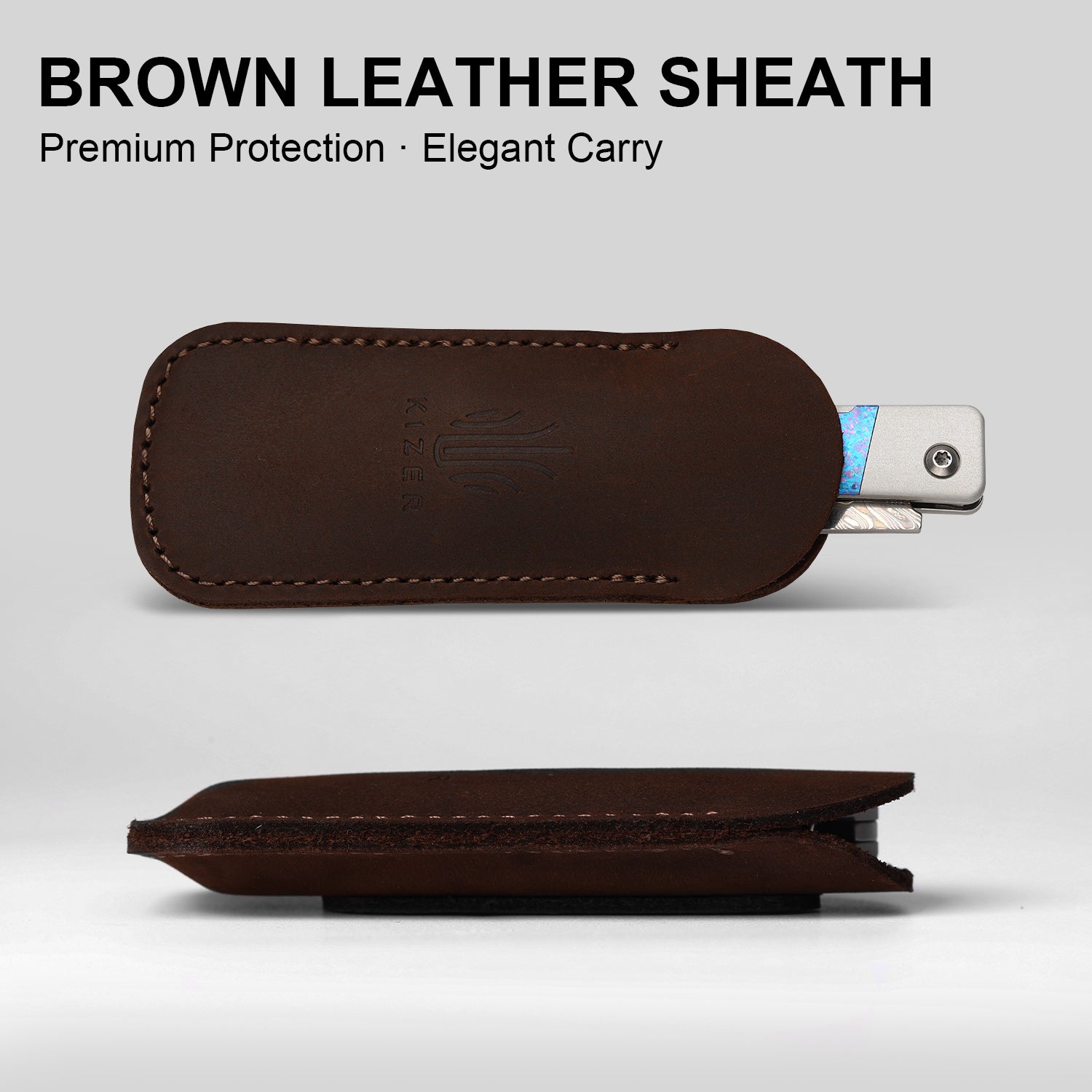 Little Grand | Damascus | Aluminum & Crystallized Titanium | KizerB™ 2670A4 | Limited