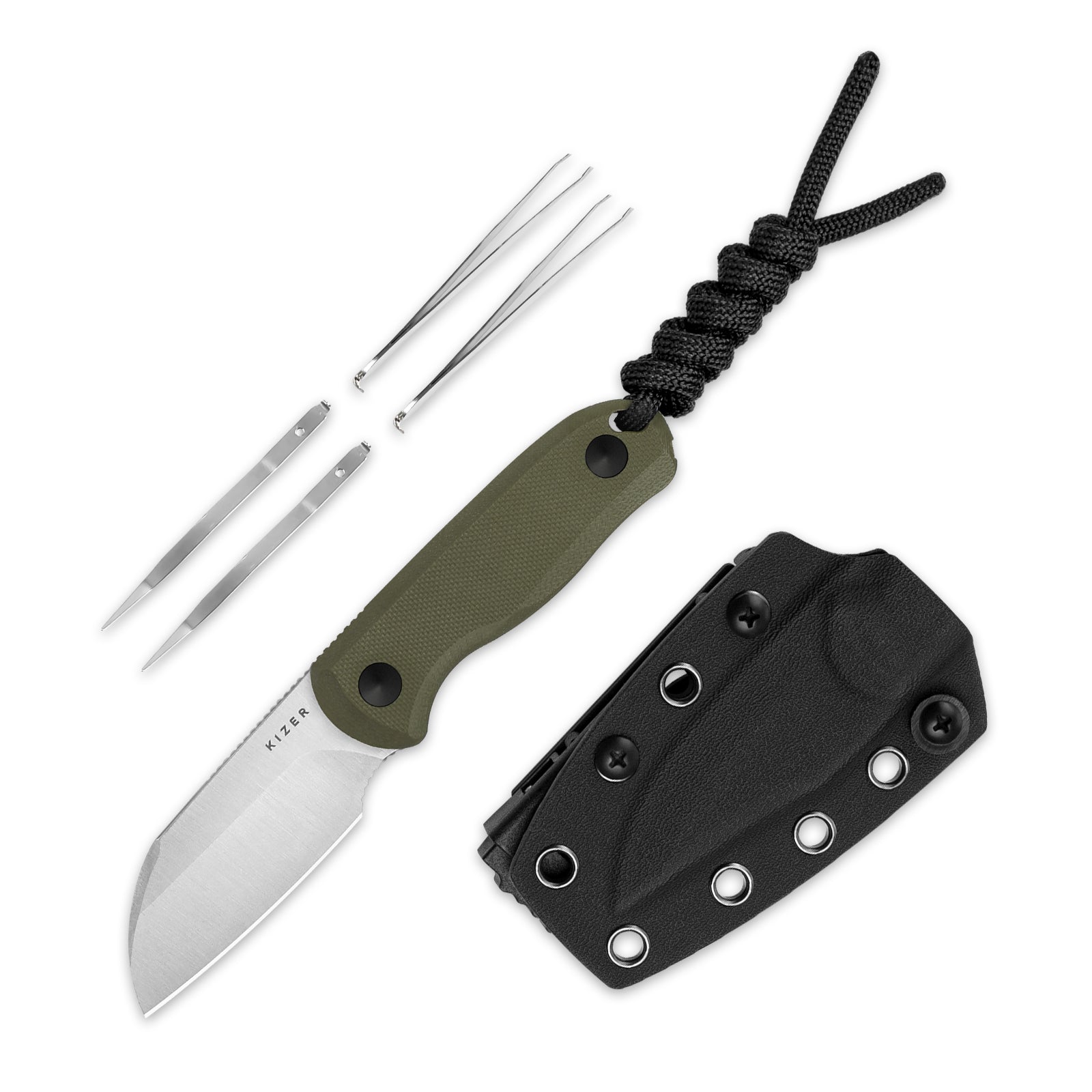 Drop Bear® Fix | AEB-L | Olive Green G10 | KizerV™ 1093A1