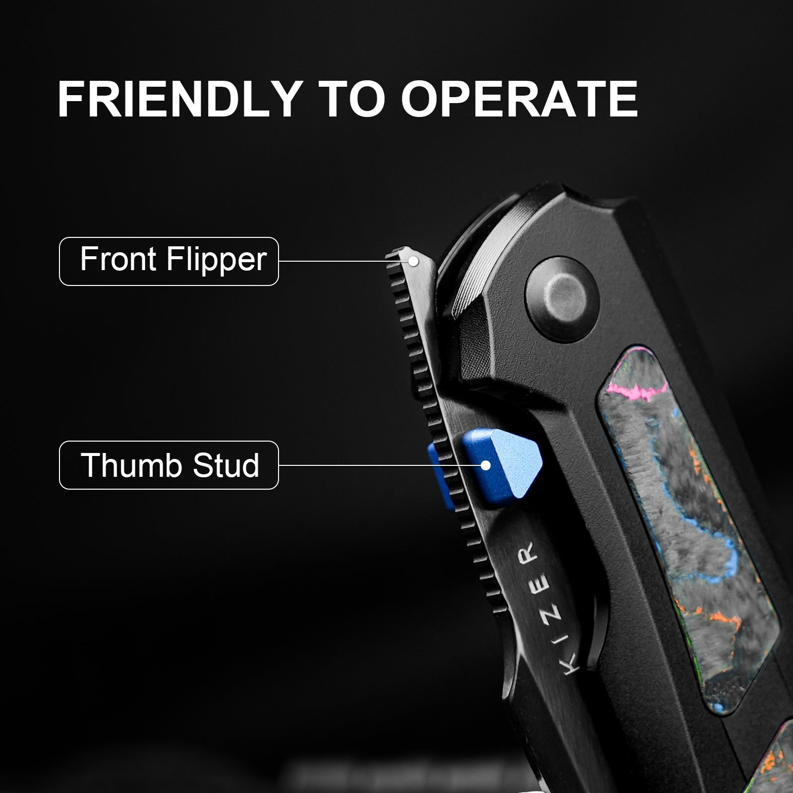 Feweed | S45VN | Titanium(Camo Carbon 80s)| Ki3694A3