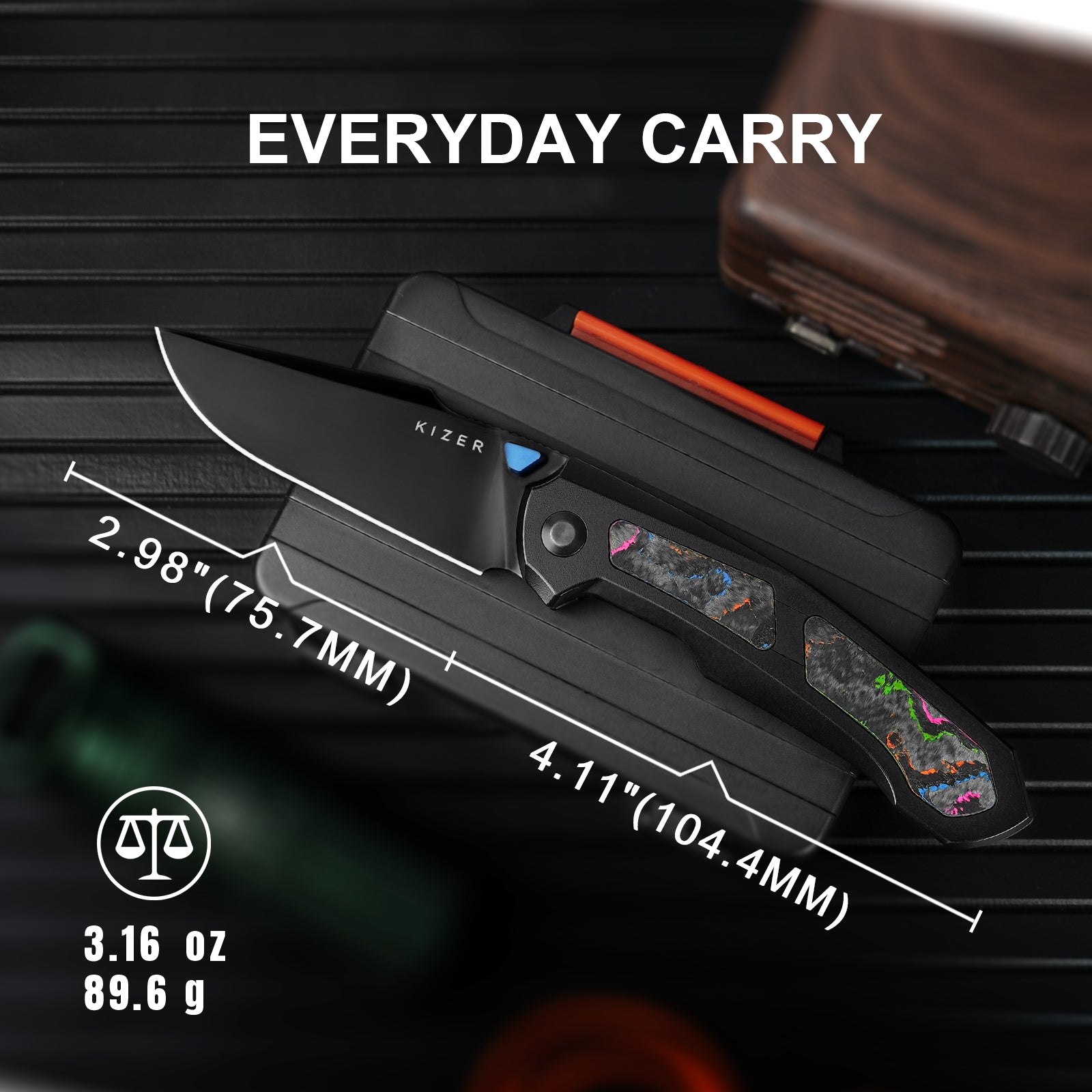 Feweed | S45VN | Titanium(Camo Carbon 80s)| Ki3694A3