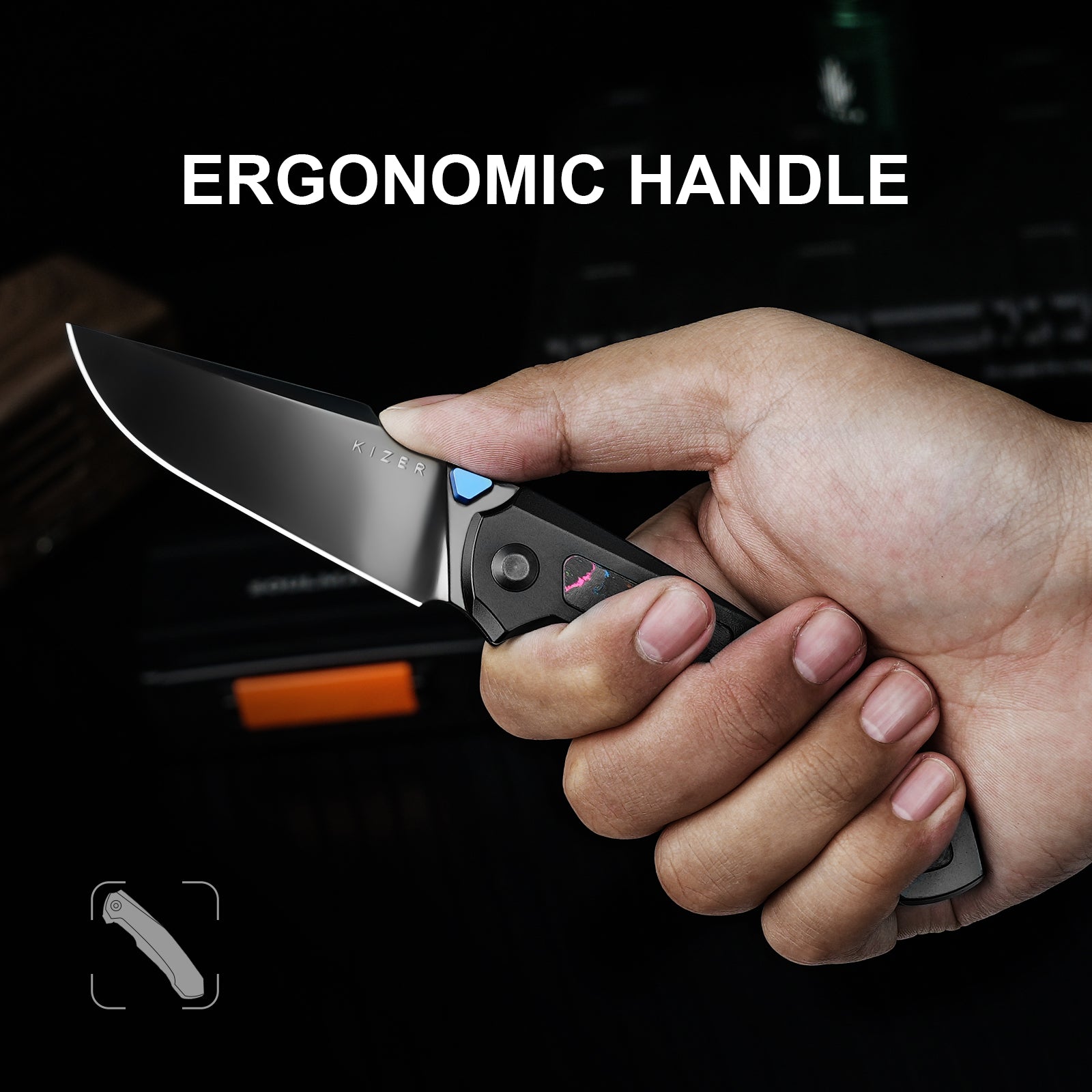 Feweed | S45VN | Titanium(Camo Carbon 80s)| Ki3694A3