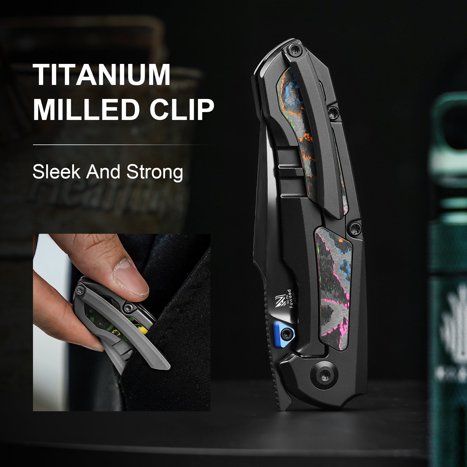 Feweed | S45VN | Titanium(Camo Carbon 80s)| Ki3694A3