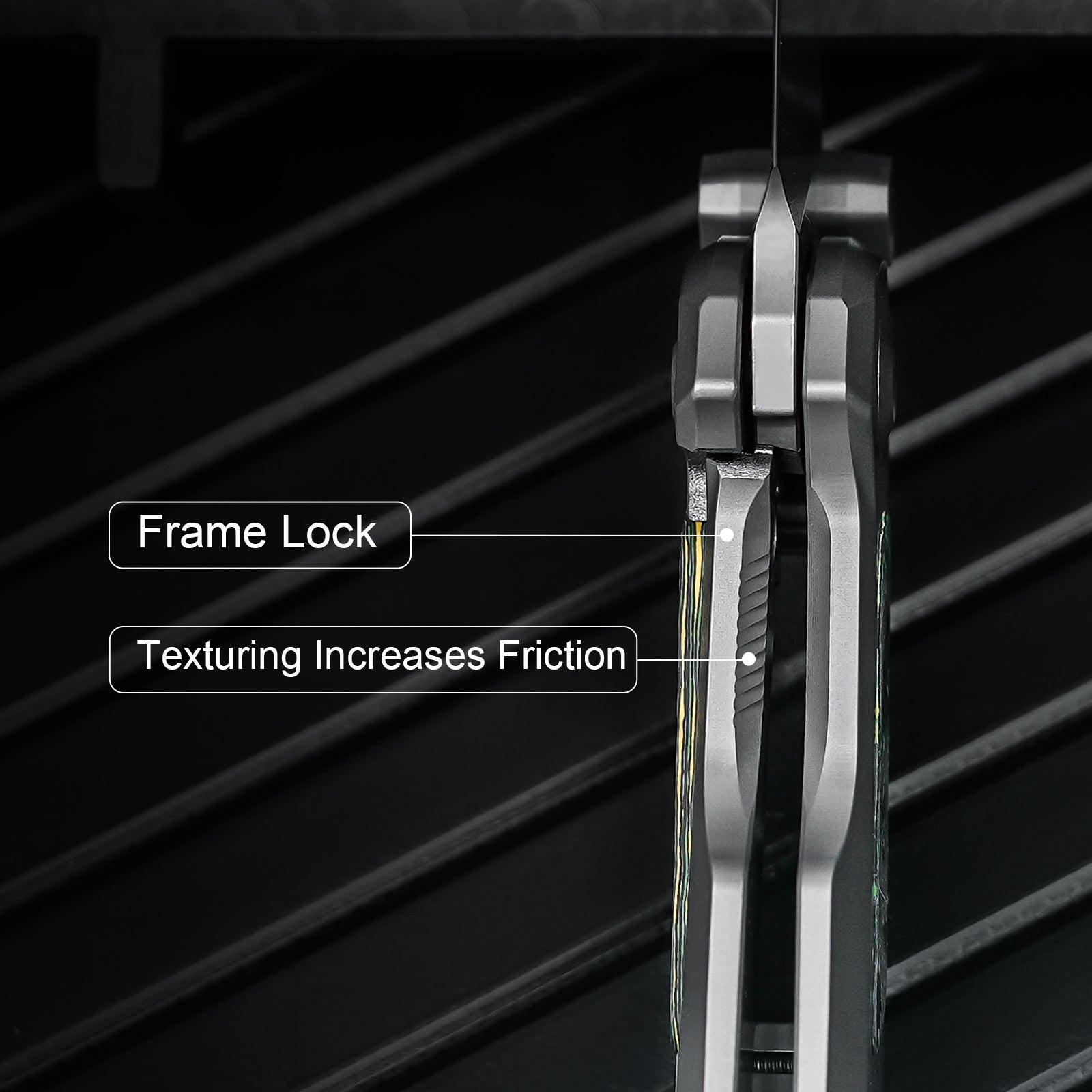 Feweed | S90V | Titanium+ Fat Carbon(Toxic Storm)| KizerB™ 3694A2