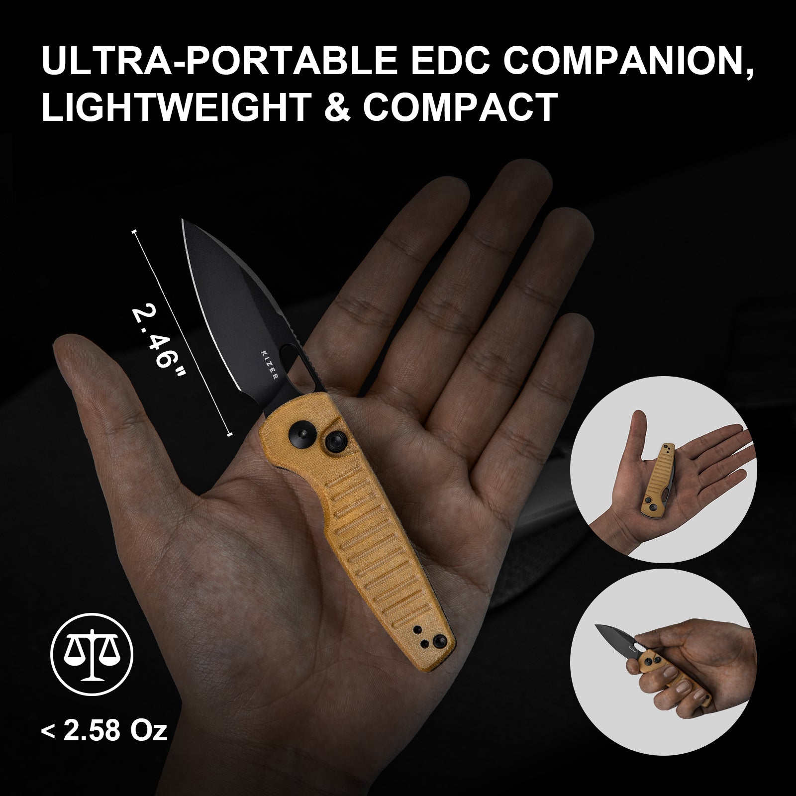 Parakeet | Nitro-V | Micarta | KizerV™ 2706A3