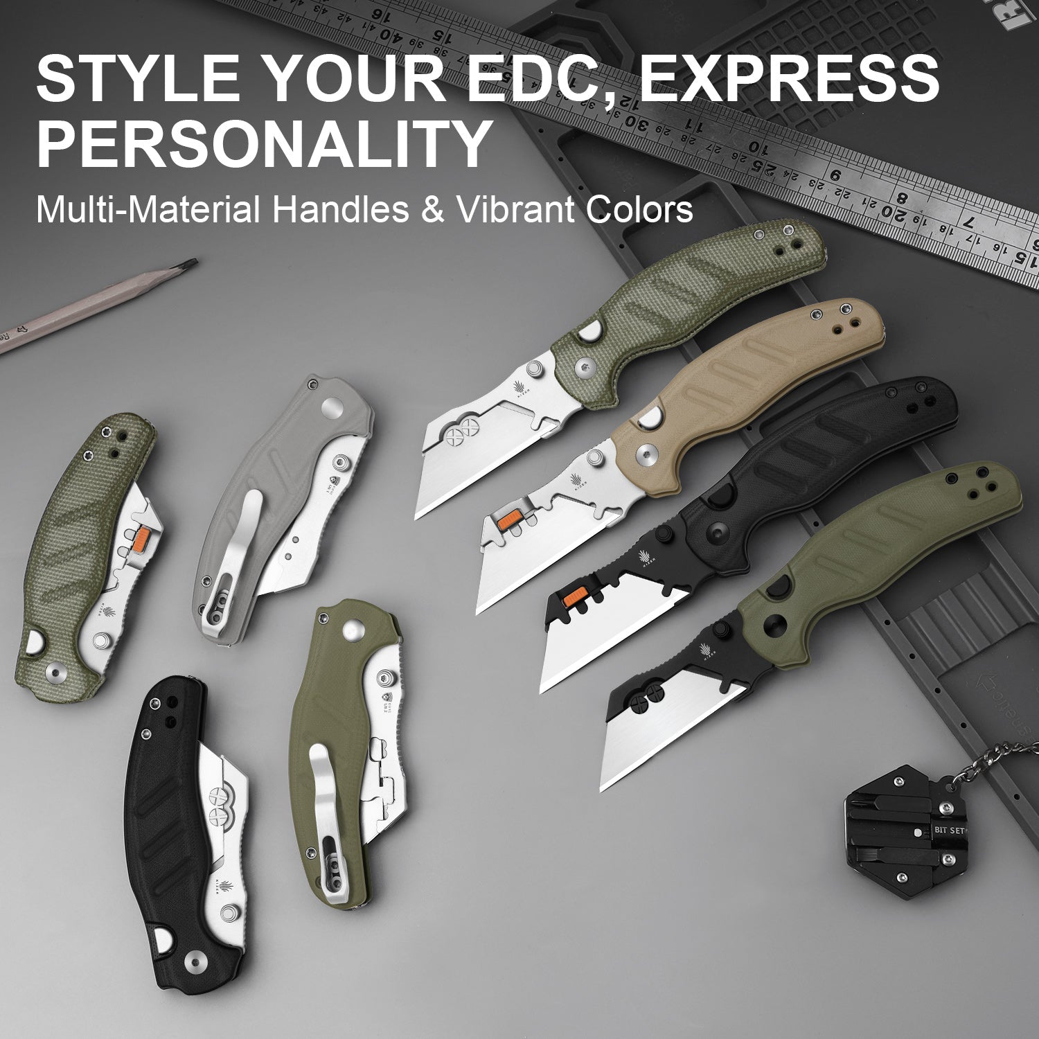 Sheepdog® Utility Knives | Kizer Button Liner Lock™ | C01C Uti 1 | 5Cr15MoV | KizerV™ 3488.29JSA2