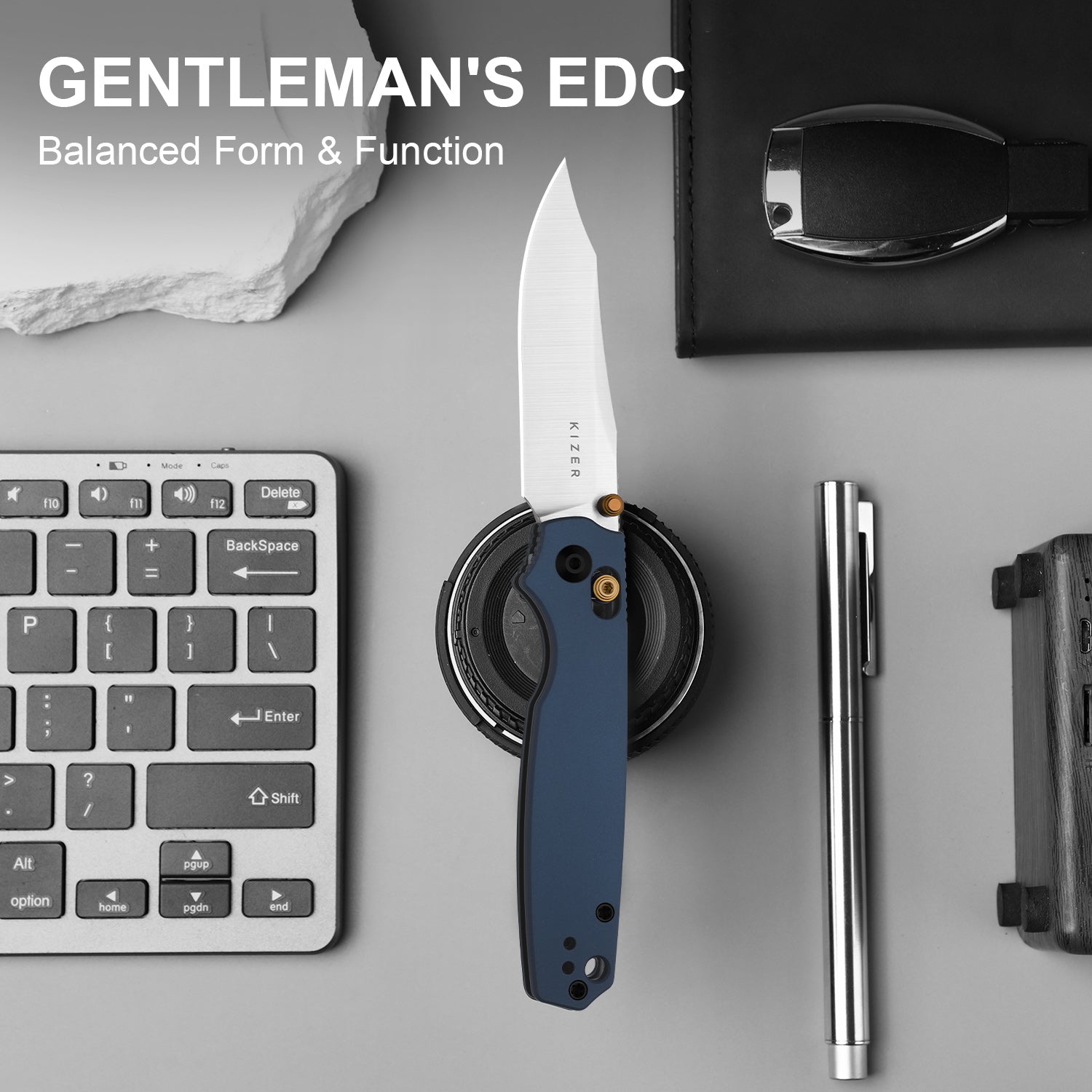 Pokiman CC | Kizer Clutch Lock™ | Clip Point | Four-Finger Full Grip | Aluminum | KizerV™ 3789A4