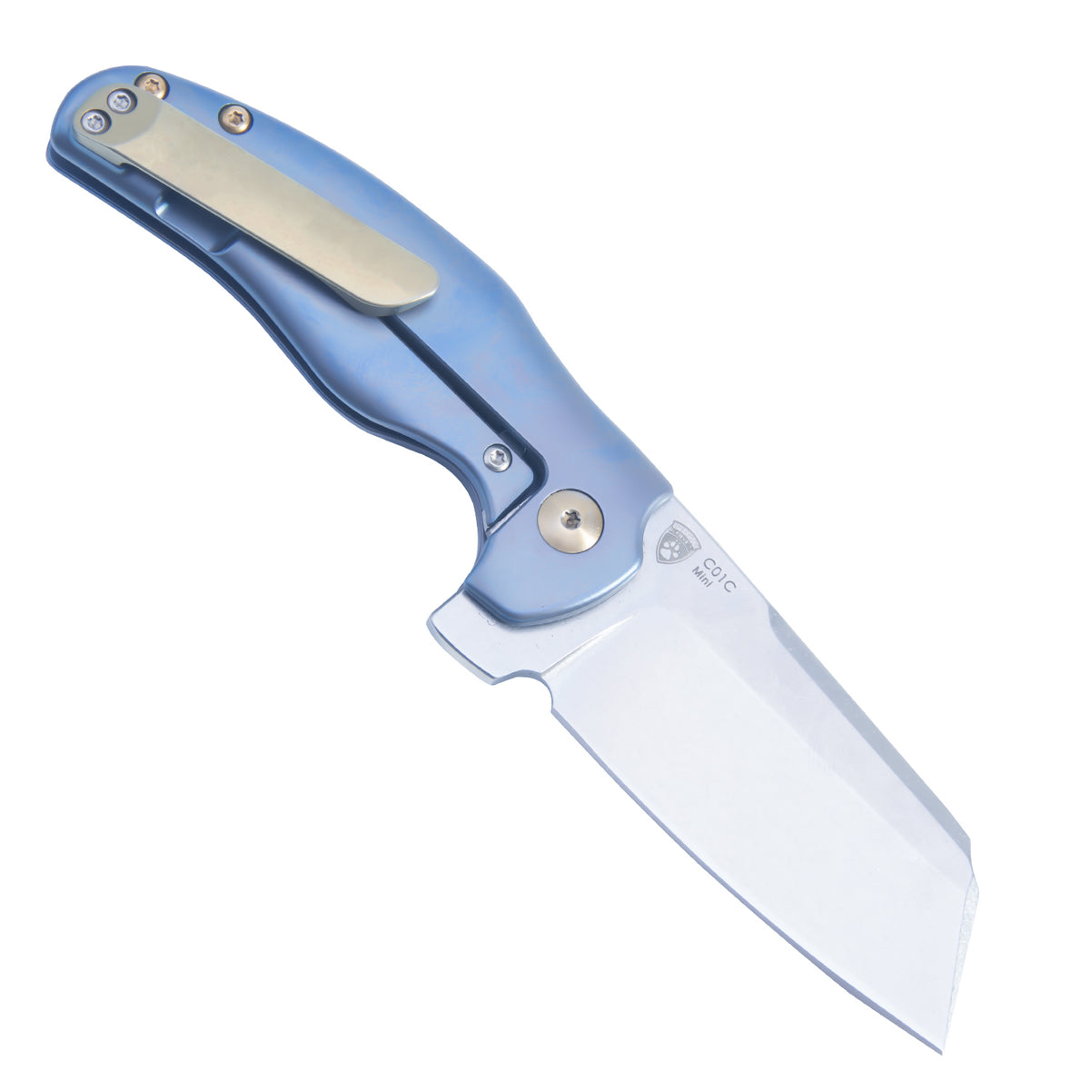 Kizer C01c Mini Sheepdog Titanium Blue Ki3488A2 (2.6" Satin)