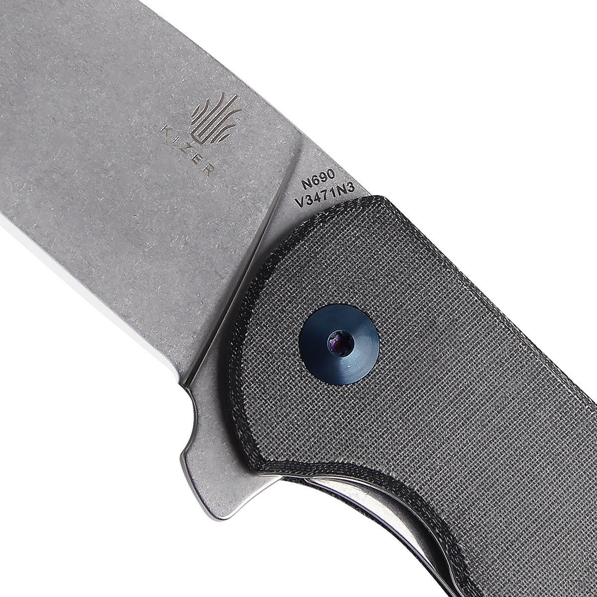 Kizer Gemini Micarta Black V3471N3 (3.13" Stonewash)