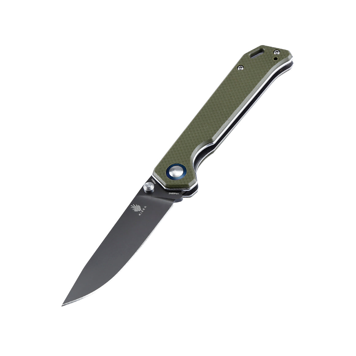 Kizer Begleiter G10 Green V4458N2 (3.56" Grey Ti-Coated)