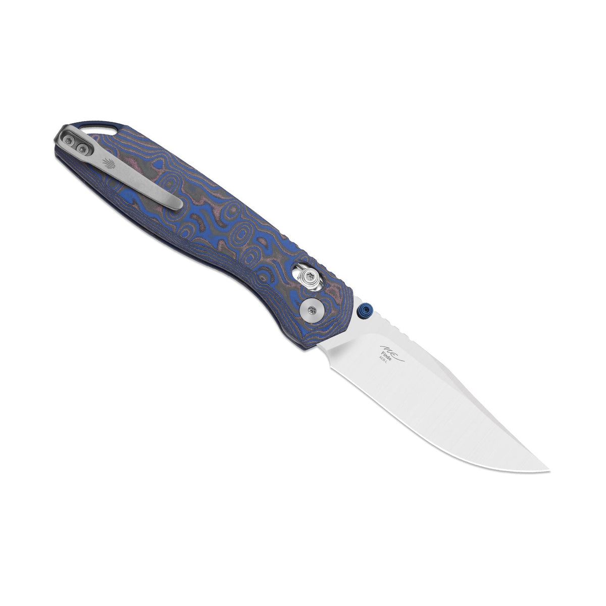 Findo | Clip Point | Kizer Clutch Lock™ | AEB-L + Satin | vortex pattern micarta | KizerV™ 3743CC2