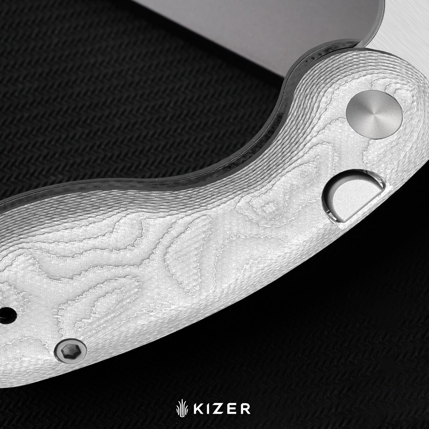 Microbe™ | 5Th Pocket Knife | Kizer Button Liner Lock™ | Aluminum Foil G10 Handle | KizerV™ 2742A11