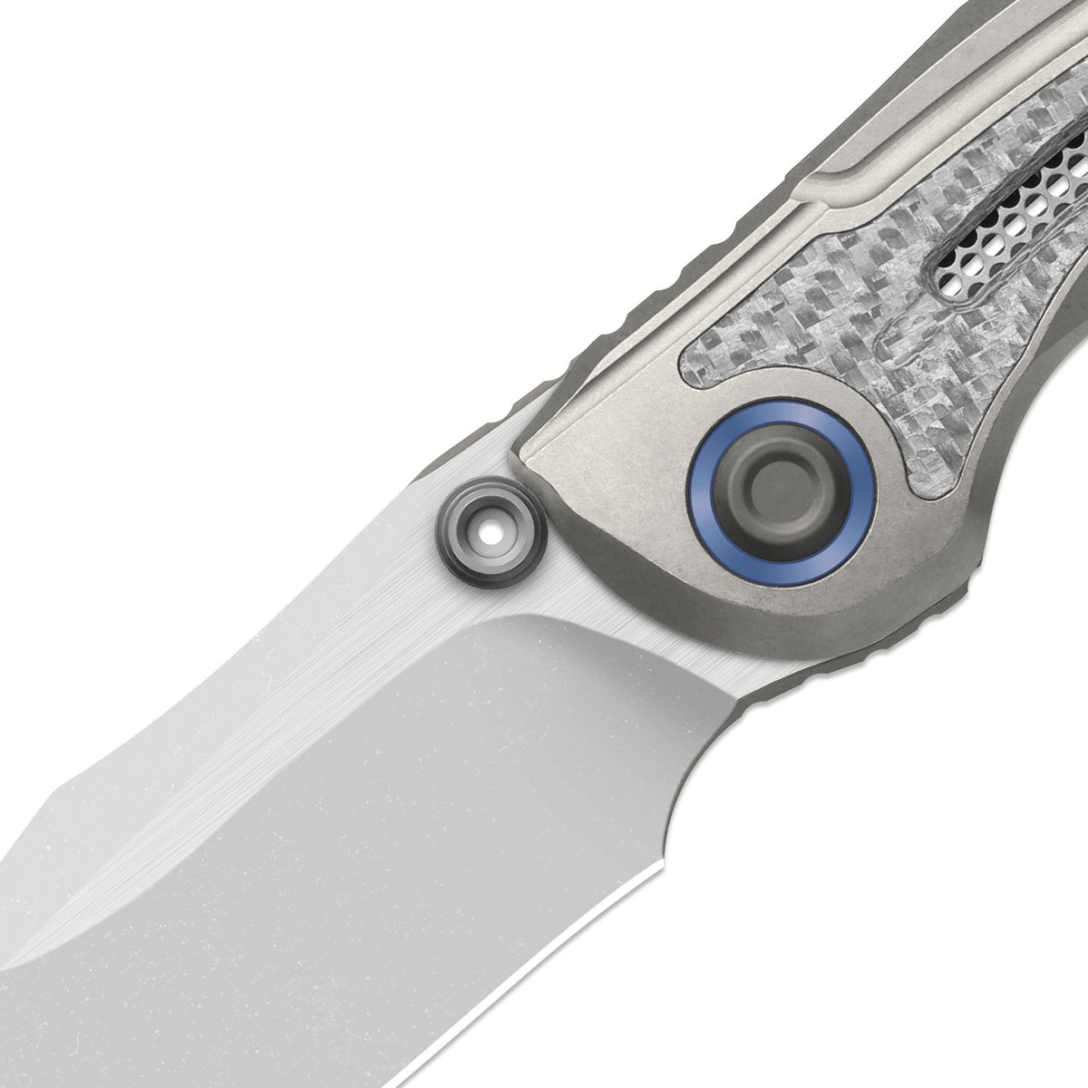 SILVER WING-LITE | S45VN+Stonewashed+Flat Grind | Titanium & Carbon Fiber | KizerB™ ZX-FK09A2