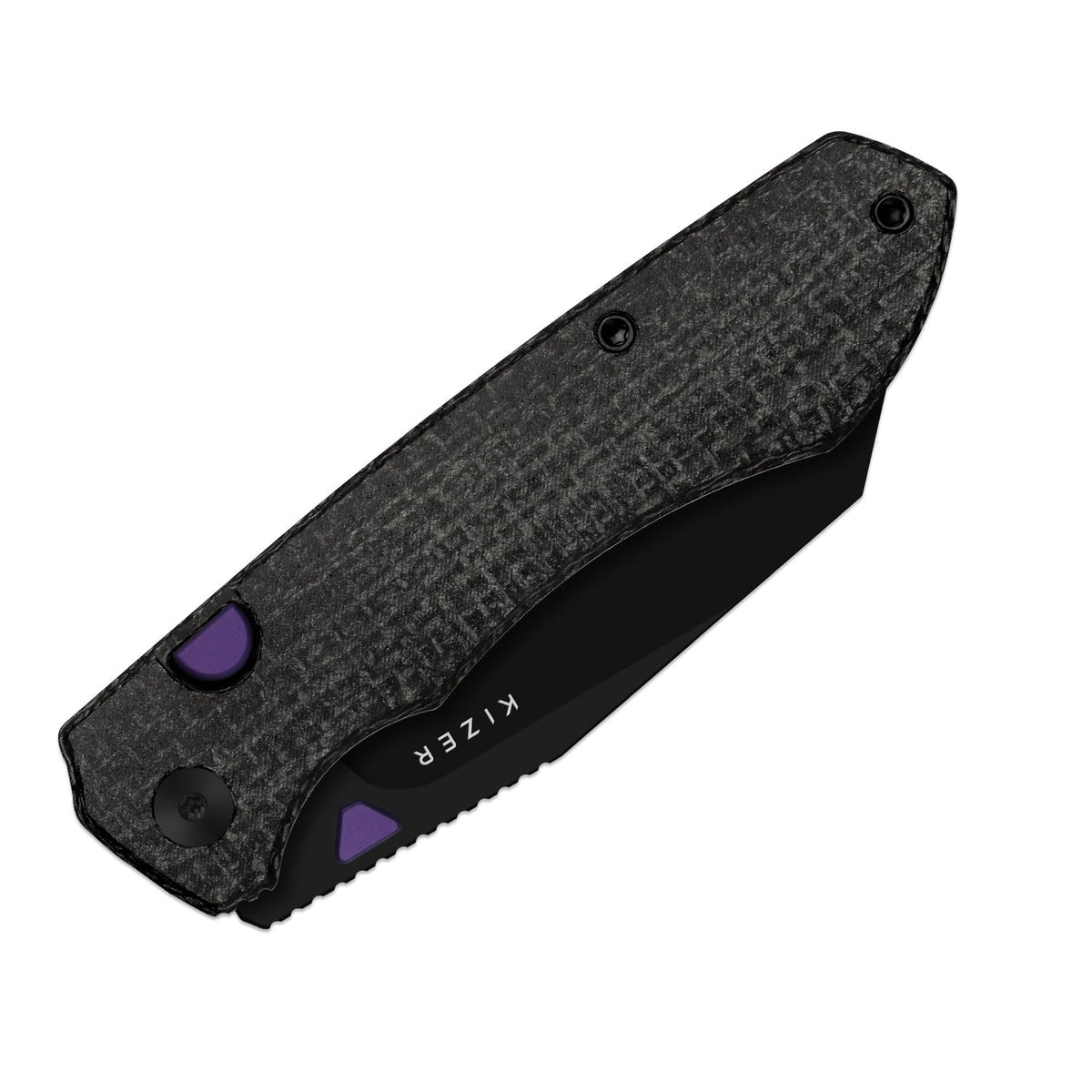 Wharning | Wharncliffe | Kizer Button Liner Lock™ | N690 | Micarta | KizerV™ 3738BW1