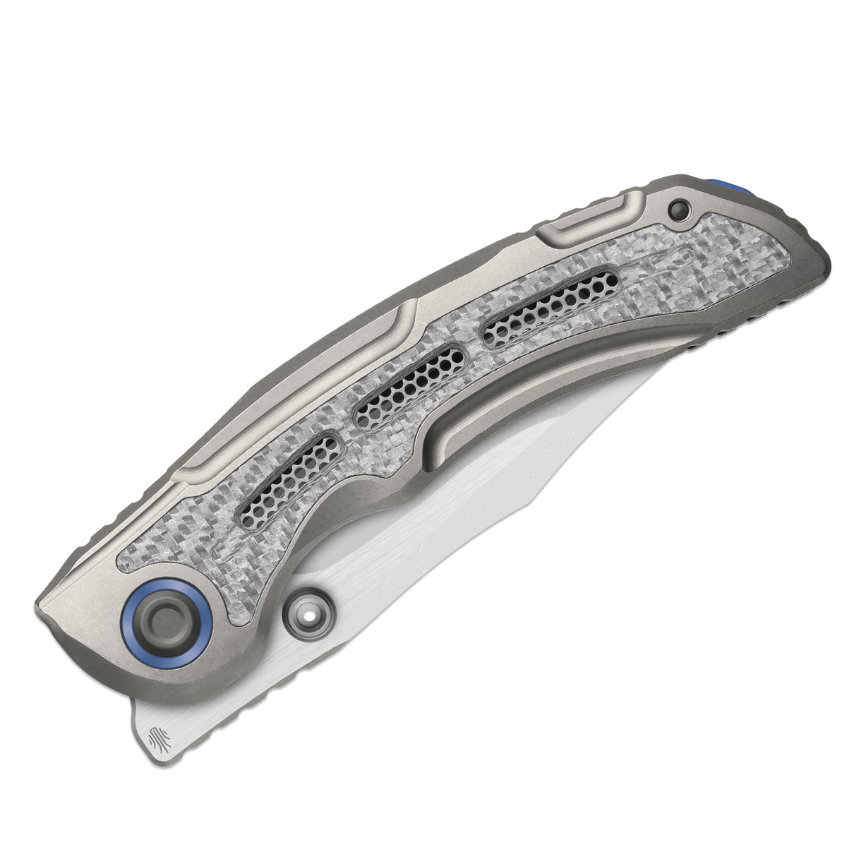 SILVER WING-LITE | S45VN+Stonewashed+Flat Grind | Titanium & Carbon Fiber | KizerB™ ZX-FK09A2