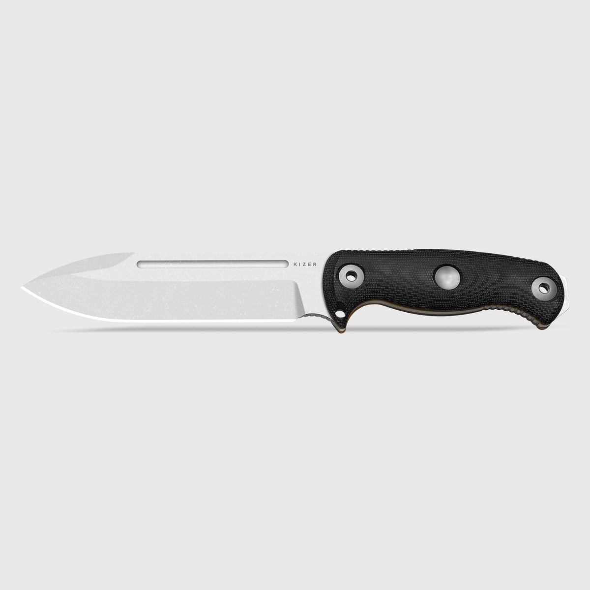 Drop Bear Fix 7 HexShox™ | AEB-L + Stonewashed | Micarta & Orange TPV | Drop Point | KizerV™ 1103HSD1