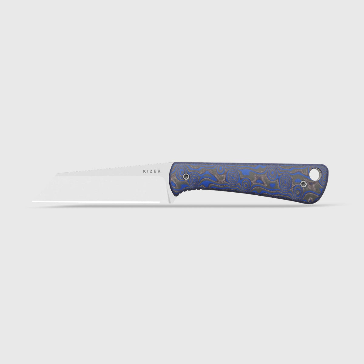 MiCrow | Wharncliffe | AEB-L | vortex pattern micarta | Stonewashed | KizerV™ 1139A2