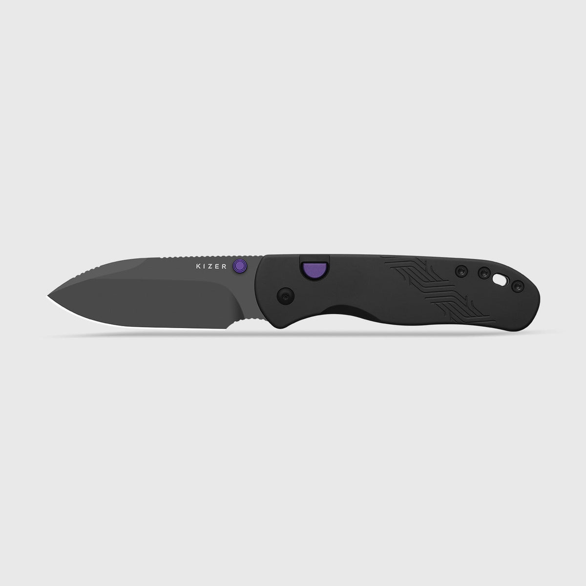 Drop Bear 292 AirTi | Kizer Button Liner Lock™ | M390 + Gray PVD Coating | Black Milled Aluminum | KizerB™ 3619.292BD3