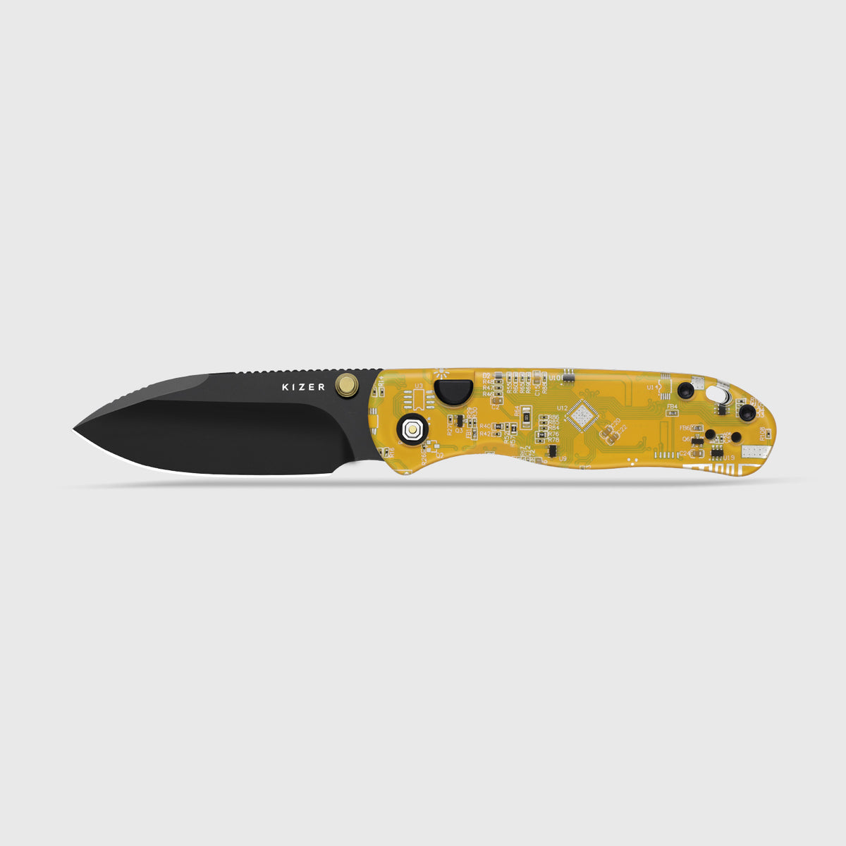 Drop Bear 2 PCB | Kizer Button Liner Lock™ | CPM Cruwear | Resin & PCB | Black PVD Coating | KizerB™ 3619BDA9