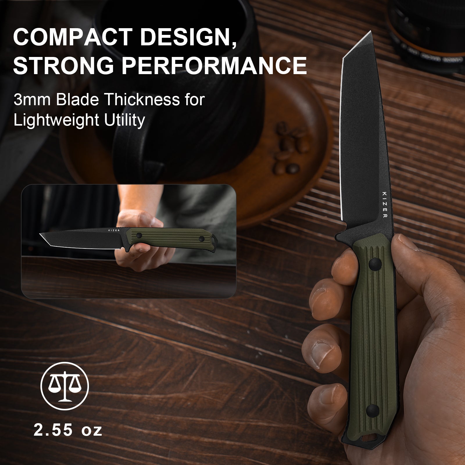 Begleiter® Fix | AEB-L+Hollow Grind | G10 | Hollow Grind | KizerV™ 1045MT2