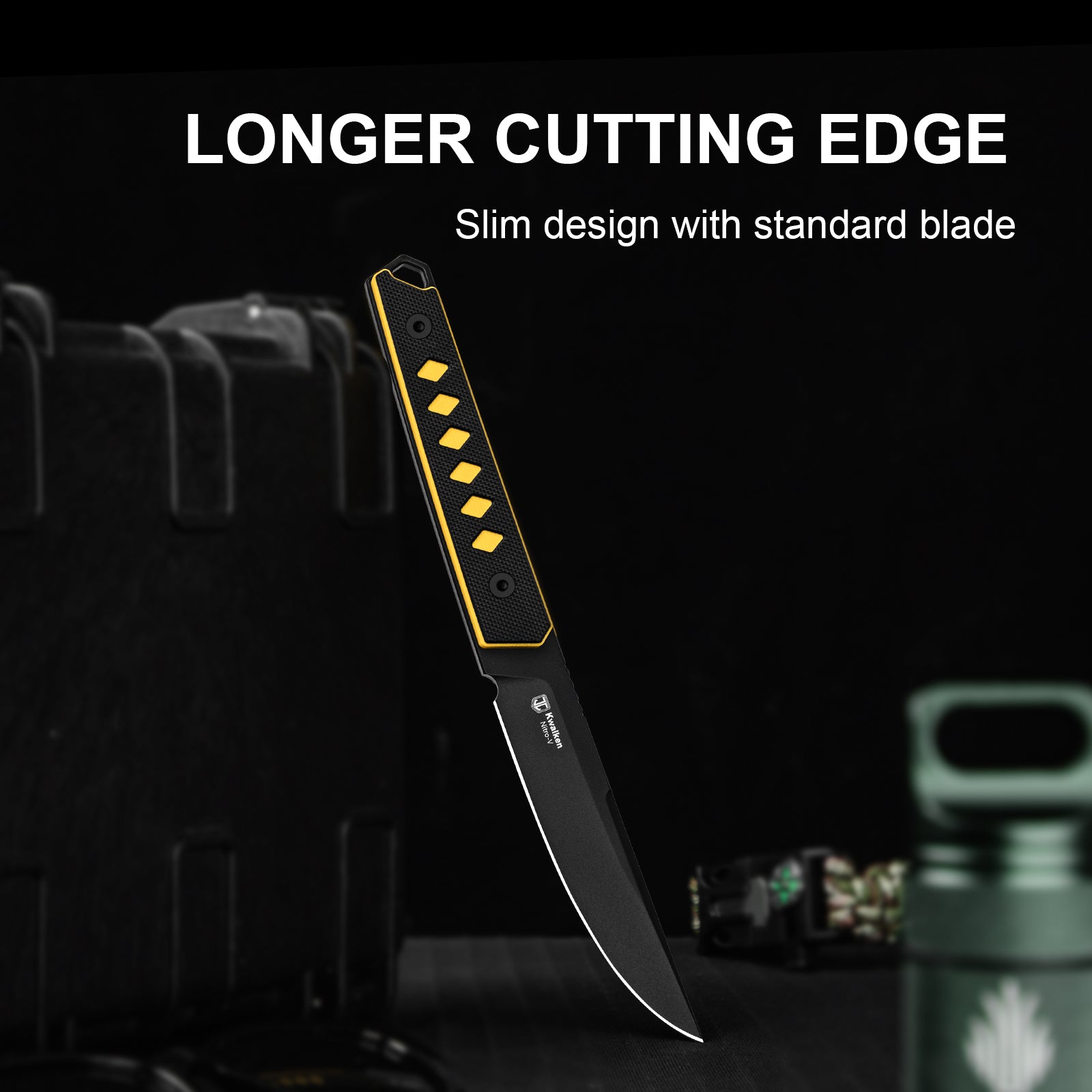 Kwaiken | Nitro-V | Black & Yellow G10 | KizerV™ 1066A3