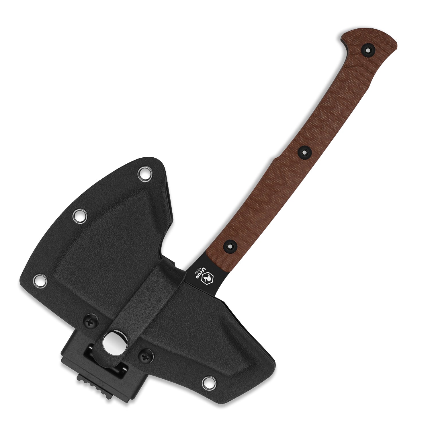 Urus | Lightweight Axe | 1095 | Black Coating | Micarta | Camping Outdoor Tool | KizerV™ 1073A1