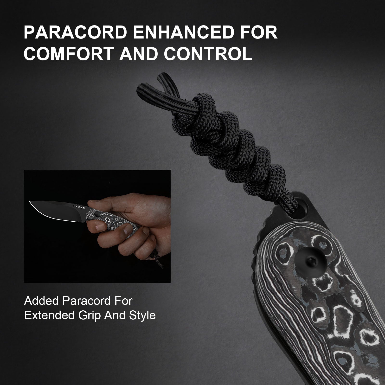 BUDDY | M390 | Fat Carbon White Storm | KizerB™ 1081A9