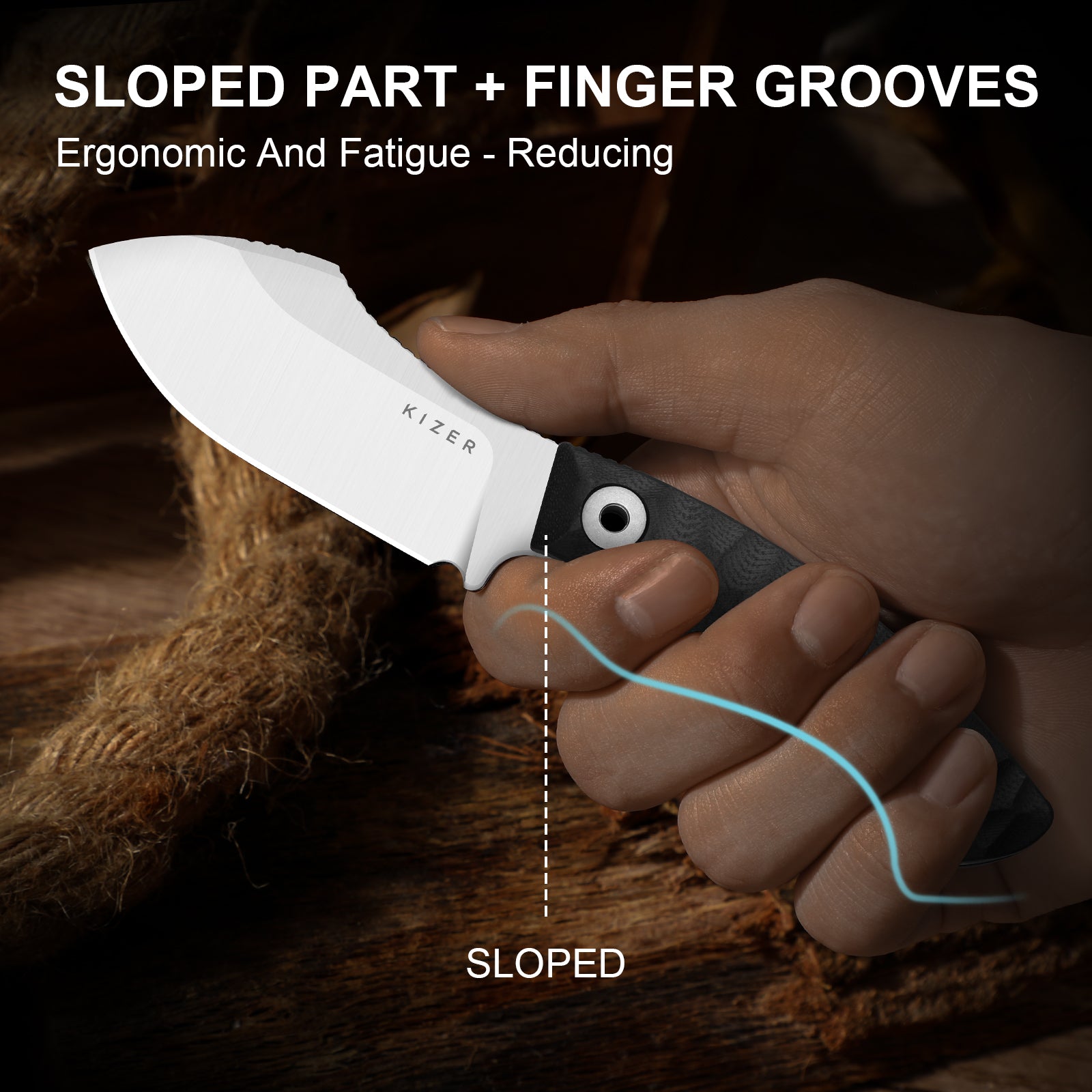 Rook | AEB-L | G10 | Fixed Blade | KizerV™ 1090A3