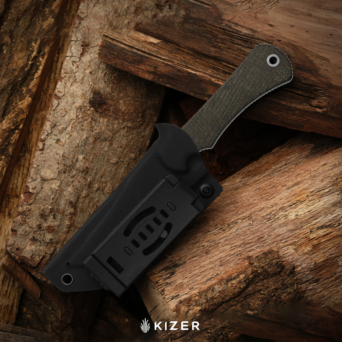 Field Guide | Trailing Point | AEB-L | Black PVD Coating & Stonewash | Norplex UltreX™ G10 | KizerV™ 1117A2