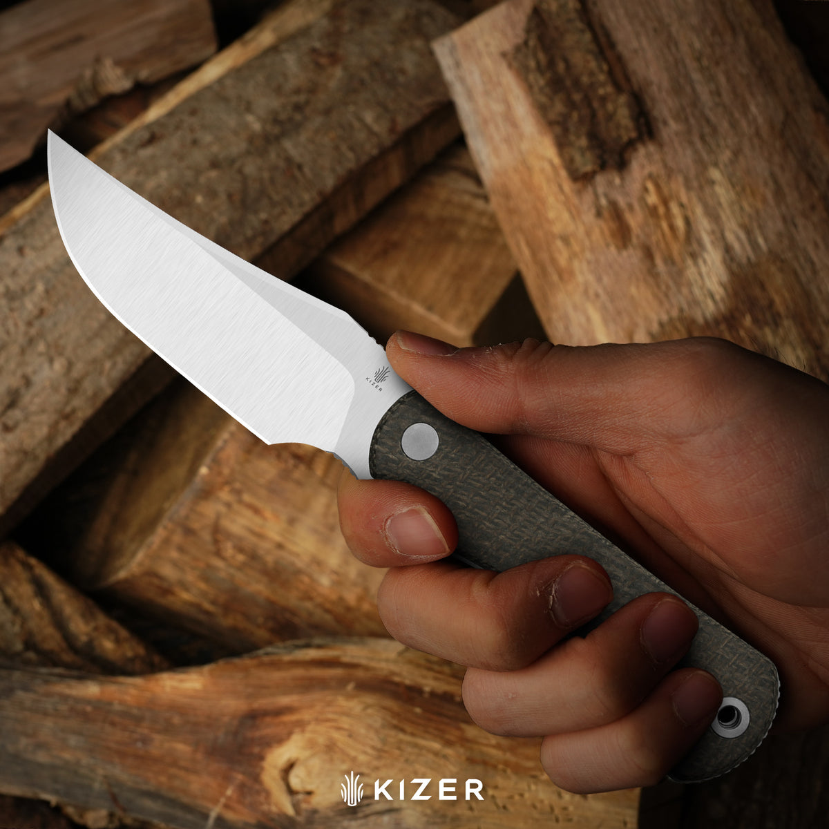 Field Guide | Trailing Point | AEB-L | Black PVD Coating & Stonewash | Norplex UltreX™ G10 | KizerV™ 1117A2