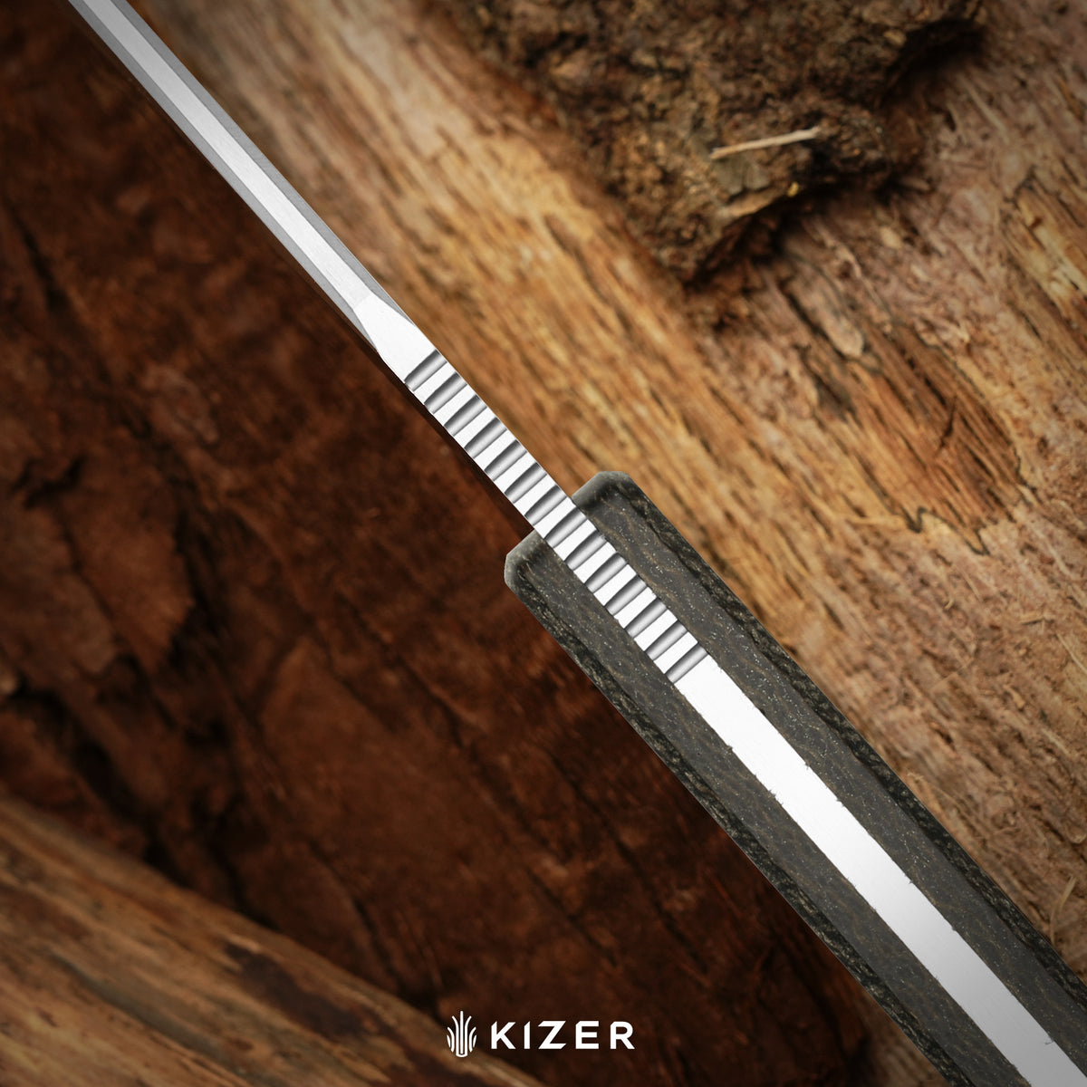 Field Guide | Trailing Point | AEB-L | Black PVD Coating & Stonewash | Norplex UltreX™ G10 | KizerV™ 1117A2