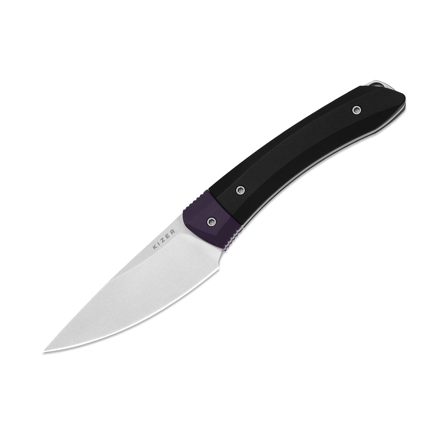Momo Fix 3 | Purple & Black G10 | AEB-L | Stonewashed | KizerV™ 1124A3