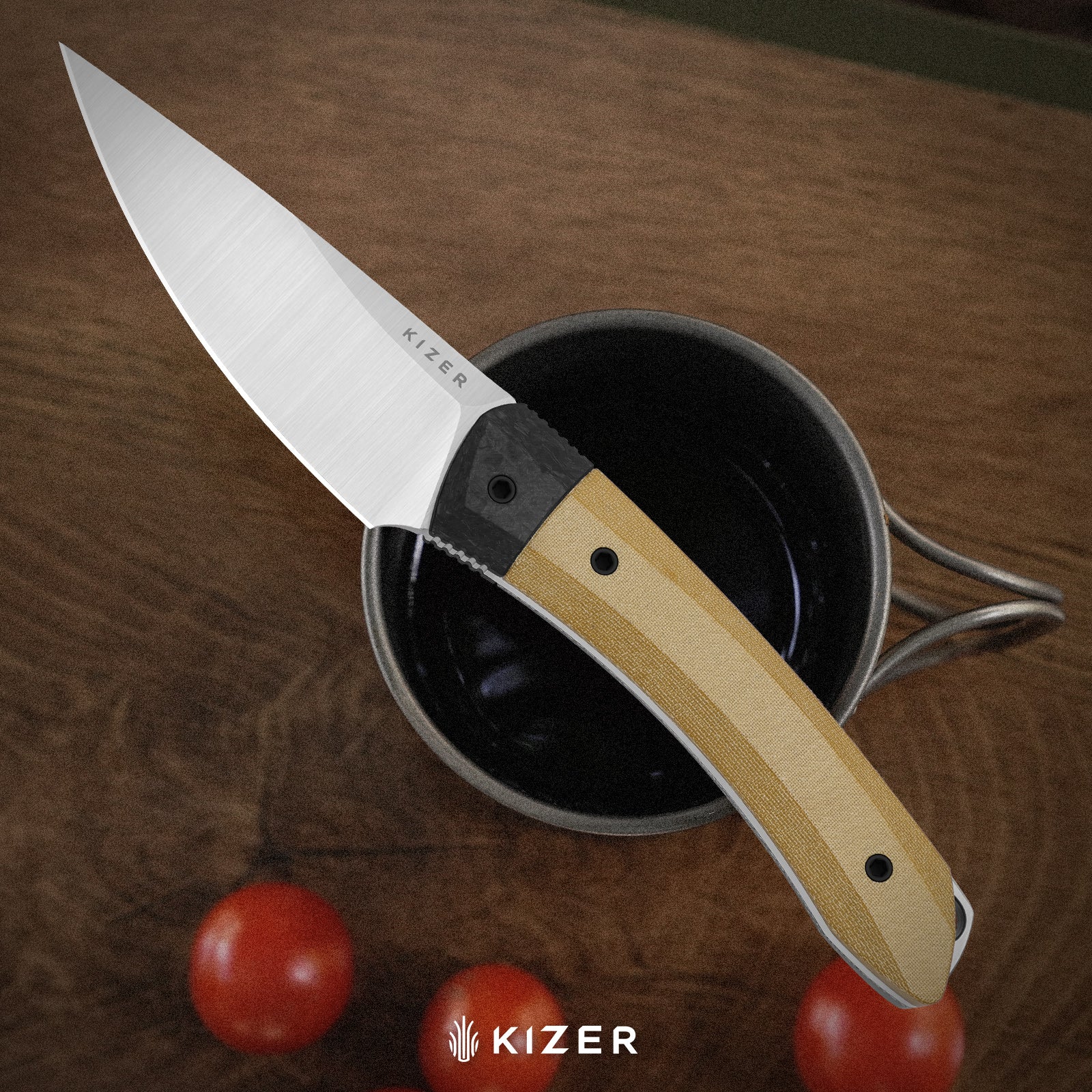 Momo Fix 3 | Takefu VG-10 Damascus | Mkuruti Wood & G10 | KizerB™ 1124A1