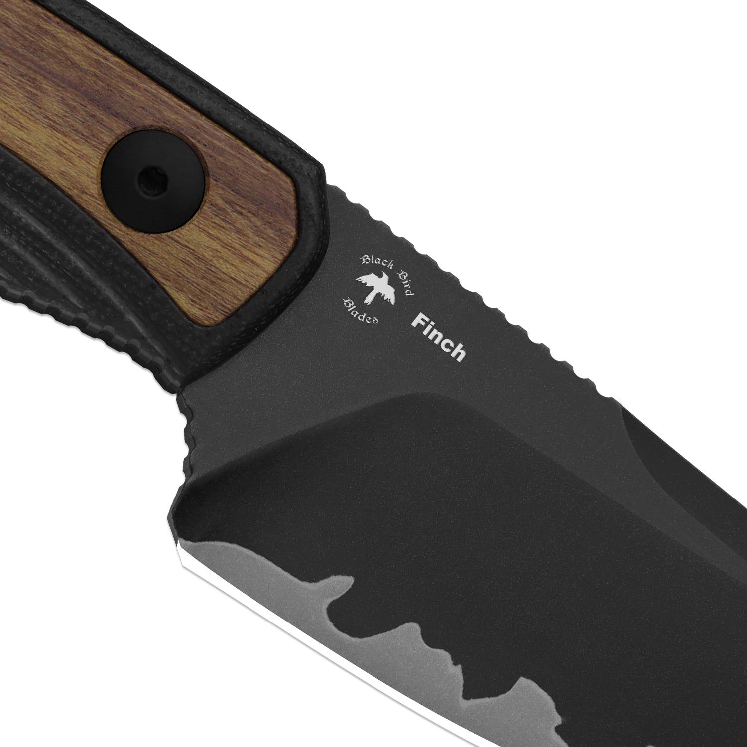 Finch | 3-layer Composite Steel | Black G10 & Mkuruti Wood | Fixed Blade | KizerB™ 1134A1