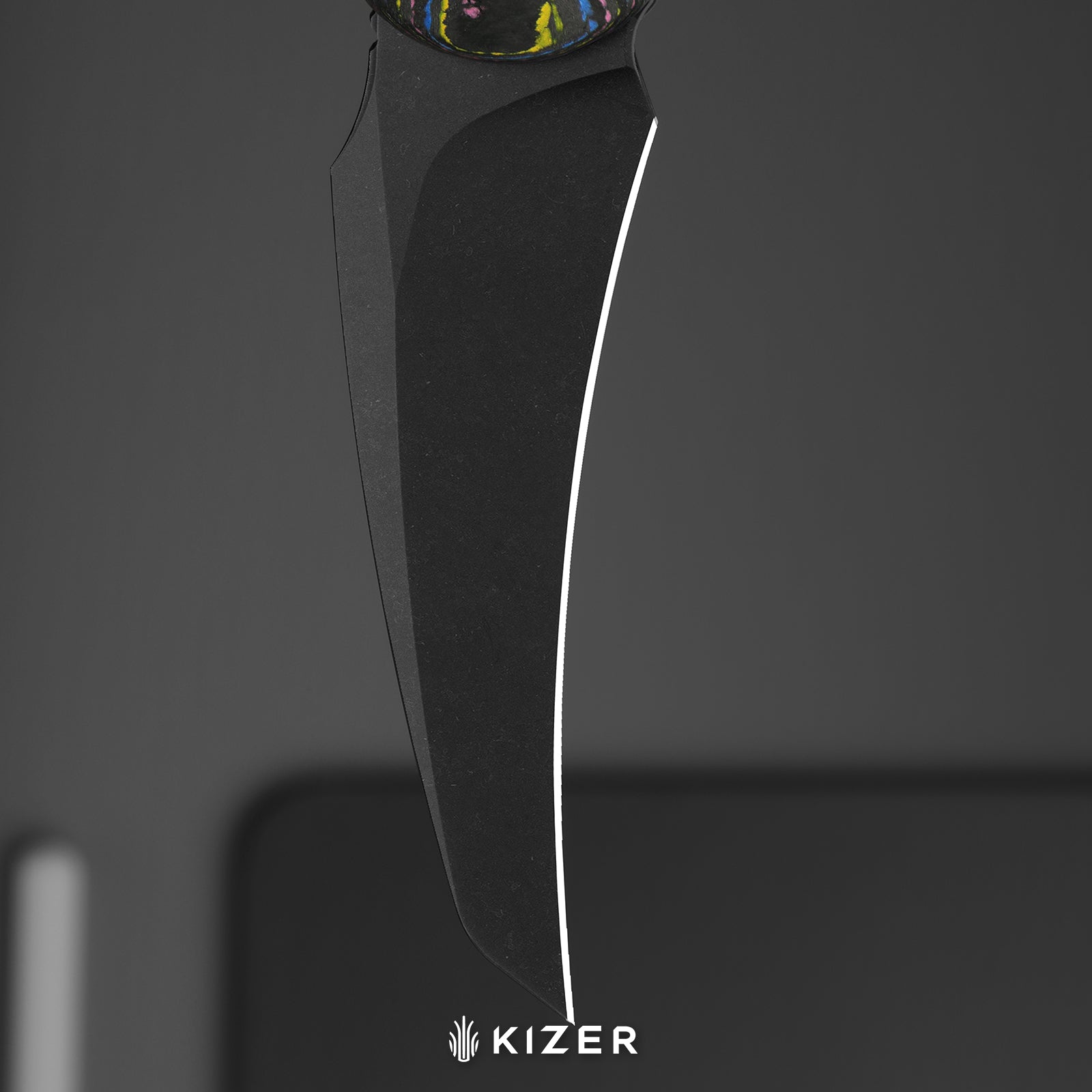 Feist 3 | CPM S90V + Matte DLC Ultra | Reverse Tanto | Titanium (Matte DLC Ultra) & Carbon Fiber | KizerX® 3499.3A1