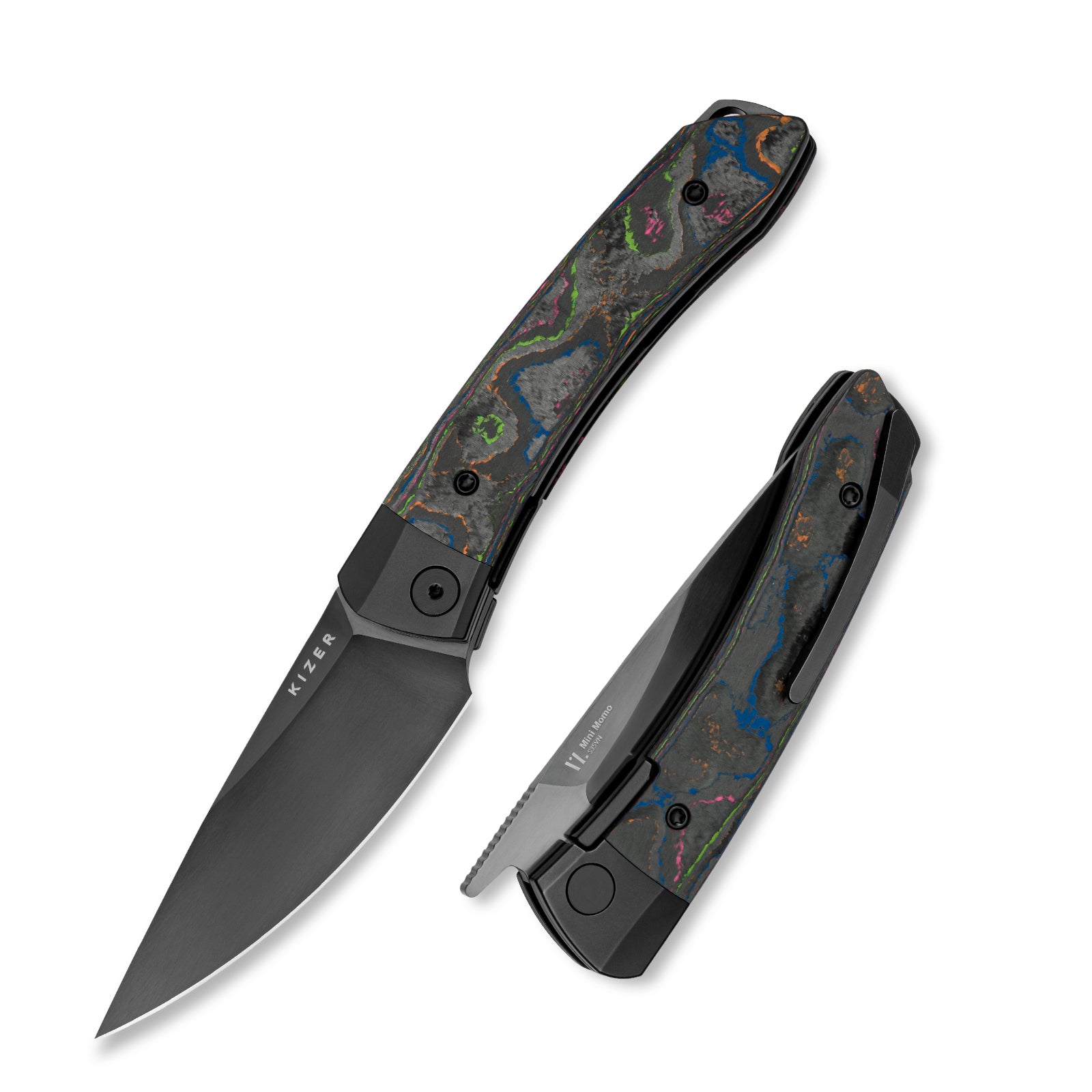 Mini MoMo | S35VN | Titanium+Camo Carbon 80‘s | Ki3663A2