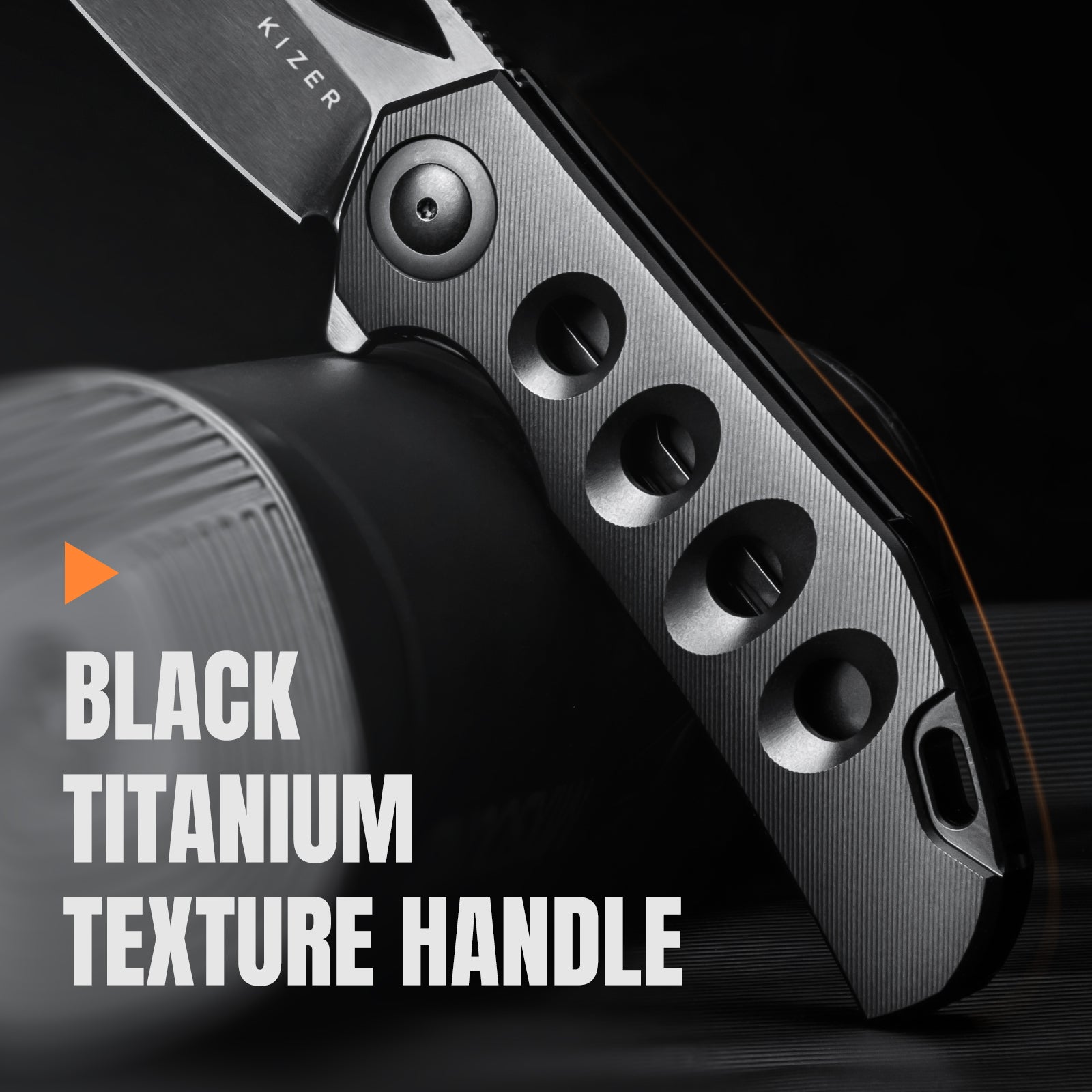 Hawk | M390 Polished DLC | Titanium | KizerB™ 4683A1
