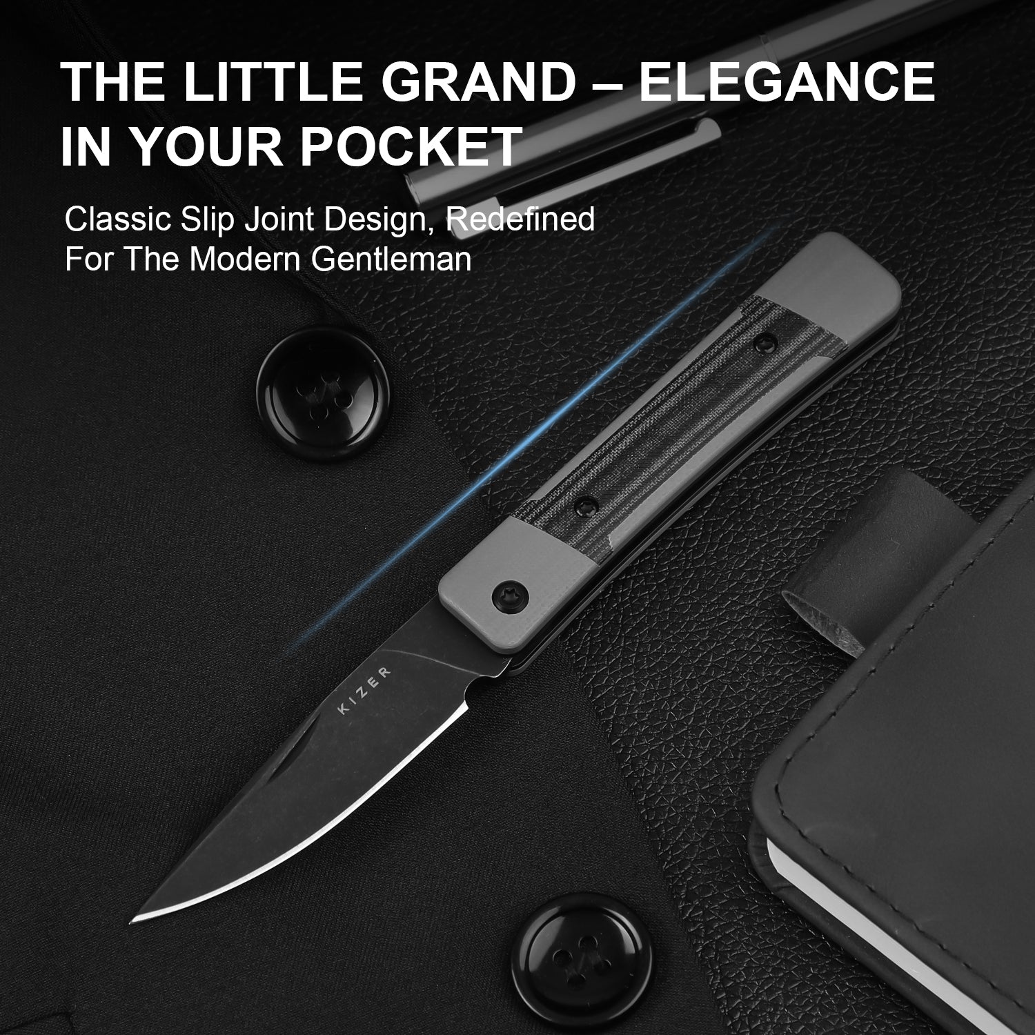 Little Grand | Nitro-V | G10 & Micarta | KizerV™ 2670A2