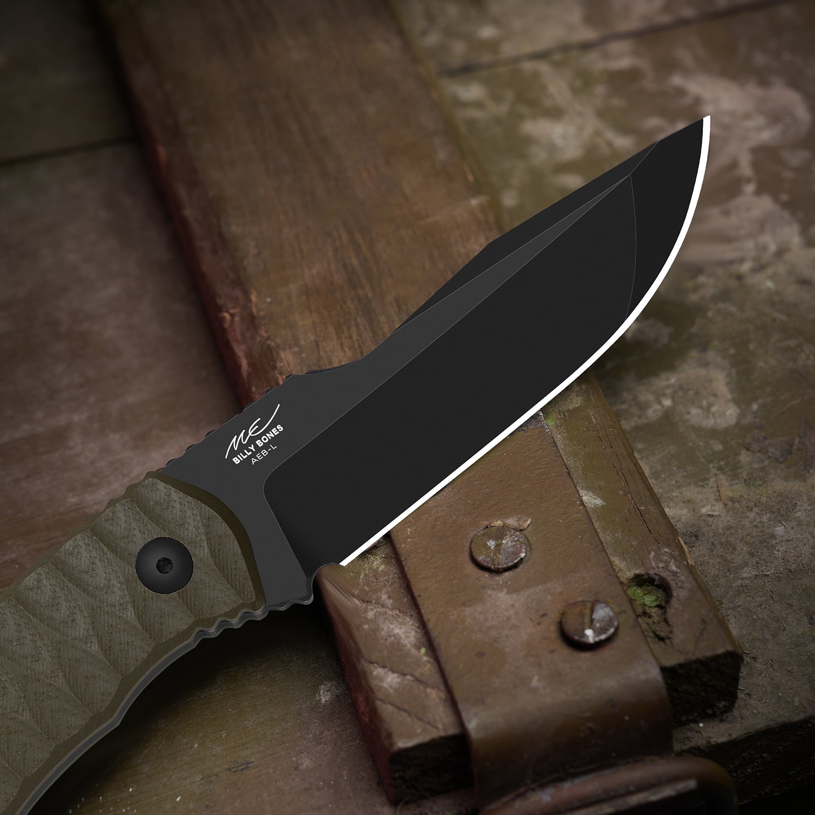 Billy Bones | Deep-Grooved G10 Handle｜Lightweight Tactical | AEB-L | Fixed Blade | KizerV™ 1115A1