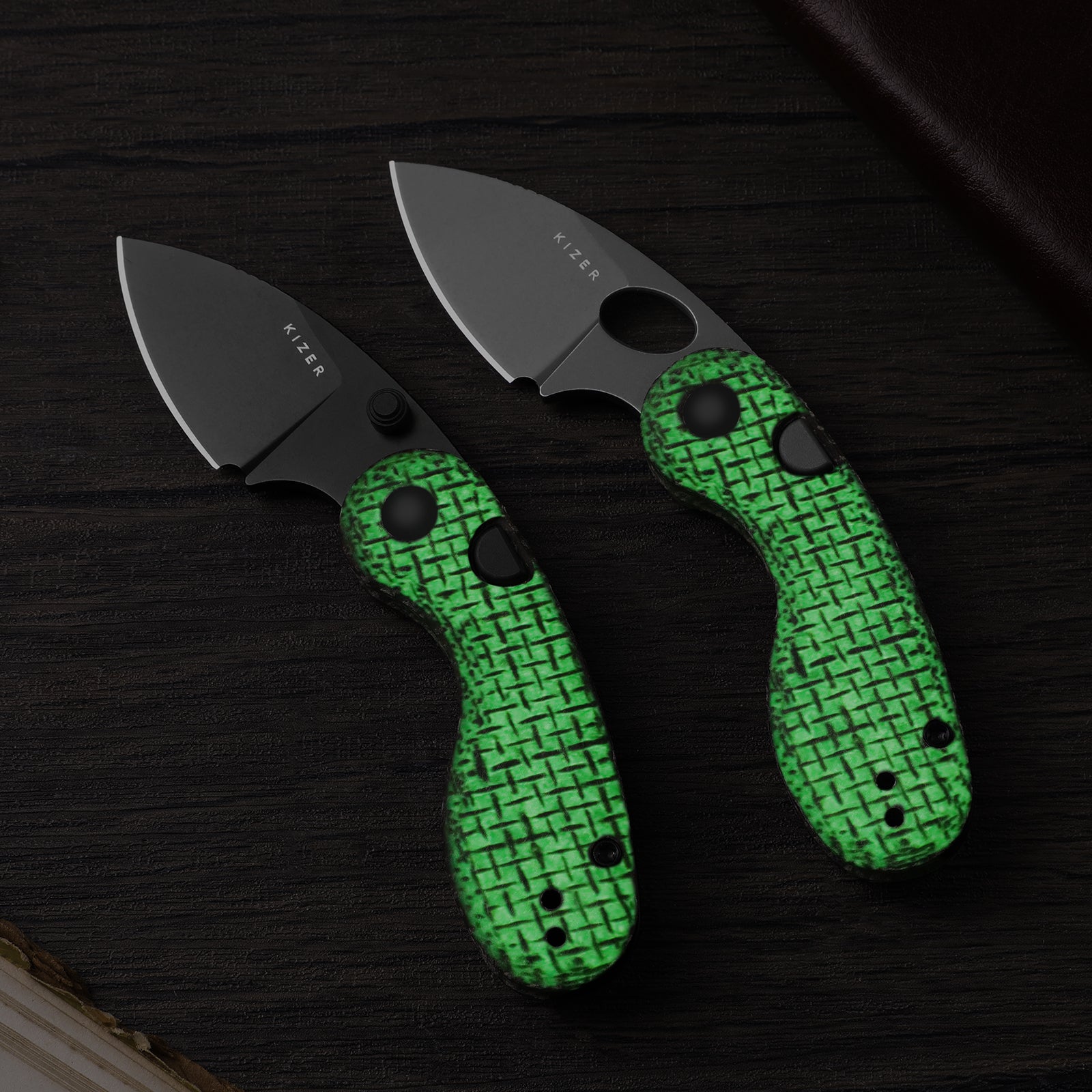 Drop Bear® | GID Canvas Micarta Handle | Kizer Clutch Lock™ | Nitro-V | KizerV™ 3619A19