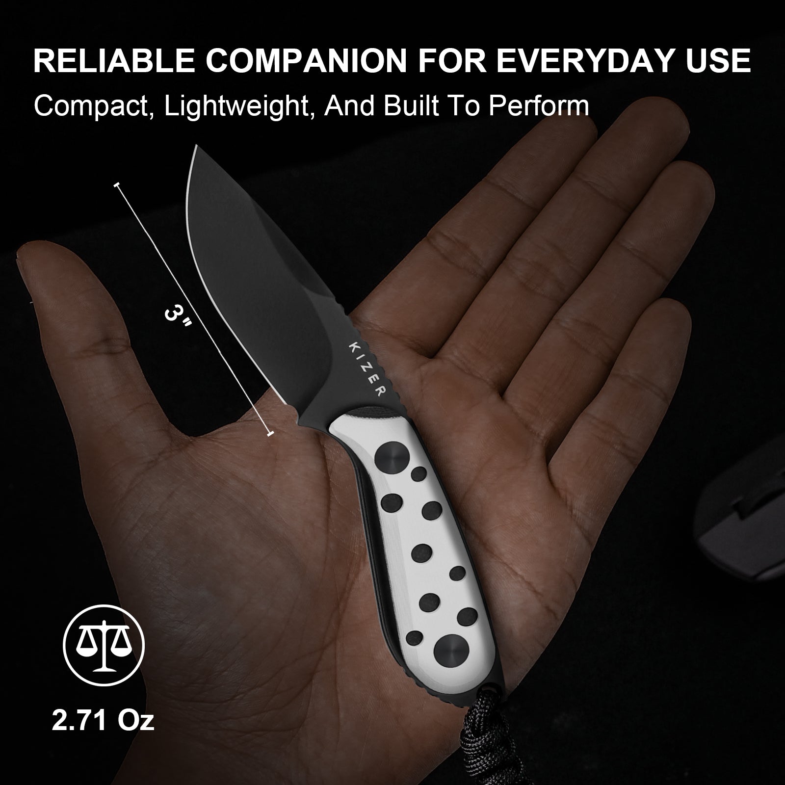 BUDDY | Nitro-V | Black & White G10 | KizerV™ 1081A3