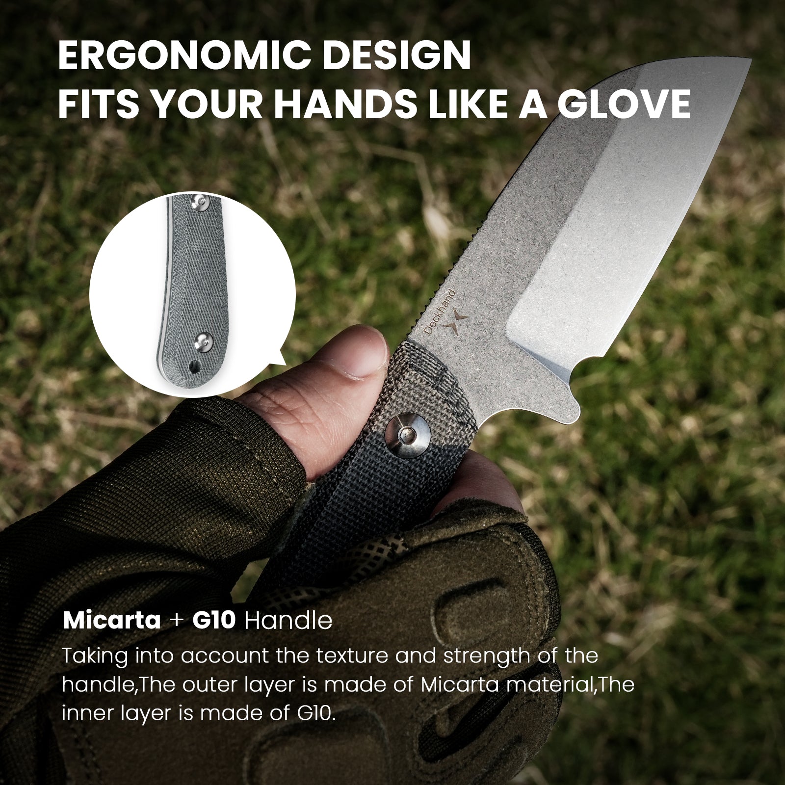 Deckhand | D2 | G10+Micarta | 1062A1