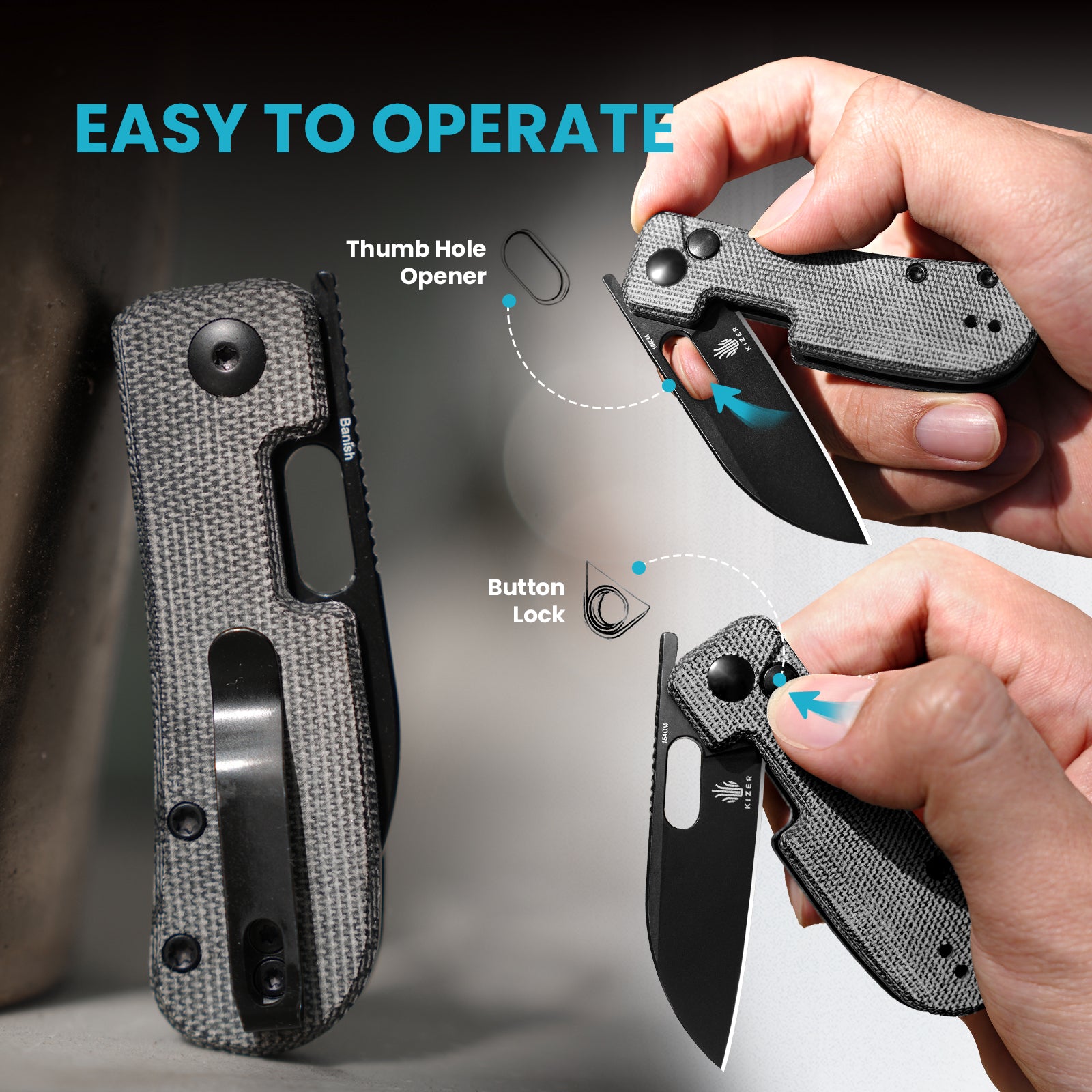 Banish | 154CM | Micarta | KizerV™ 2676C1