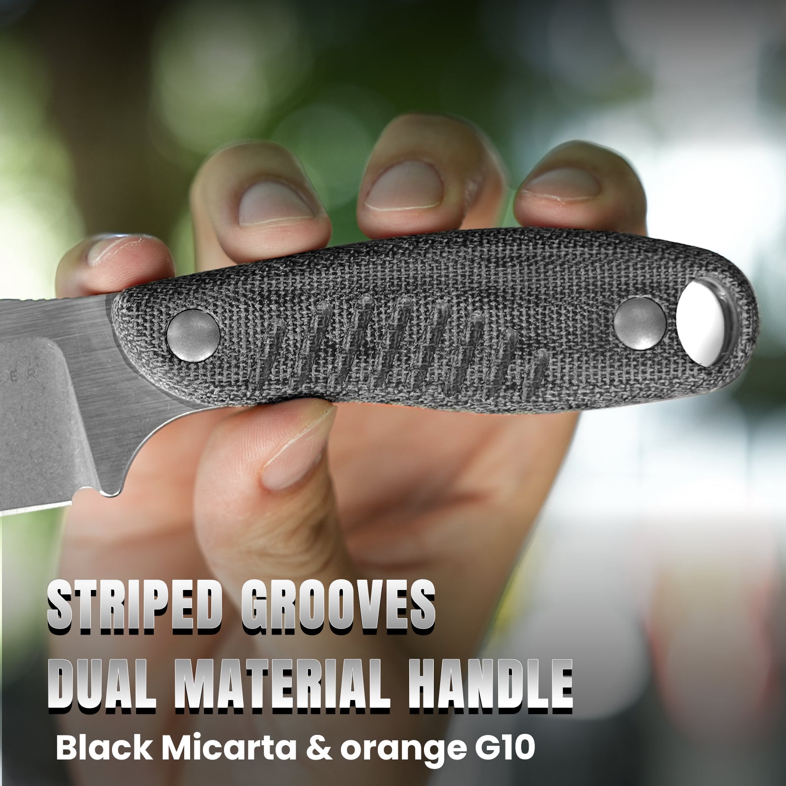 Hare | Nitro-V | Micarta + G10 | KizerV™ 1077A2
