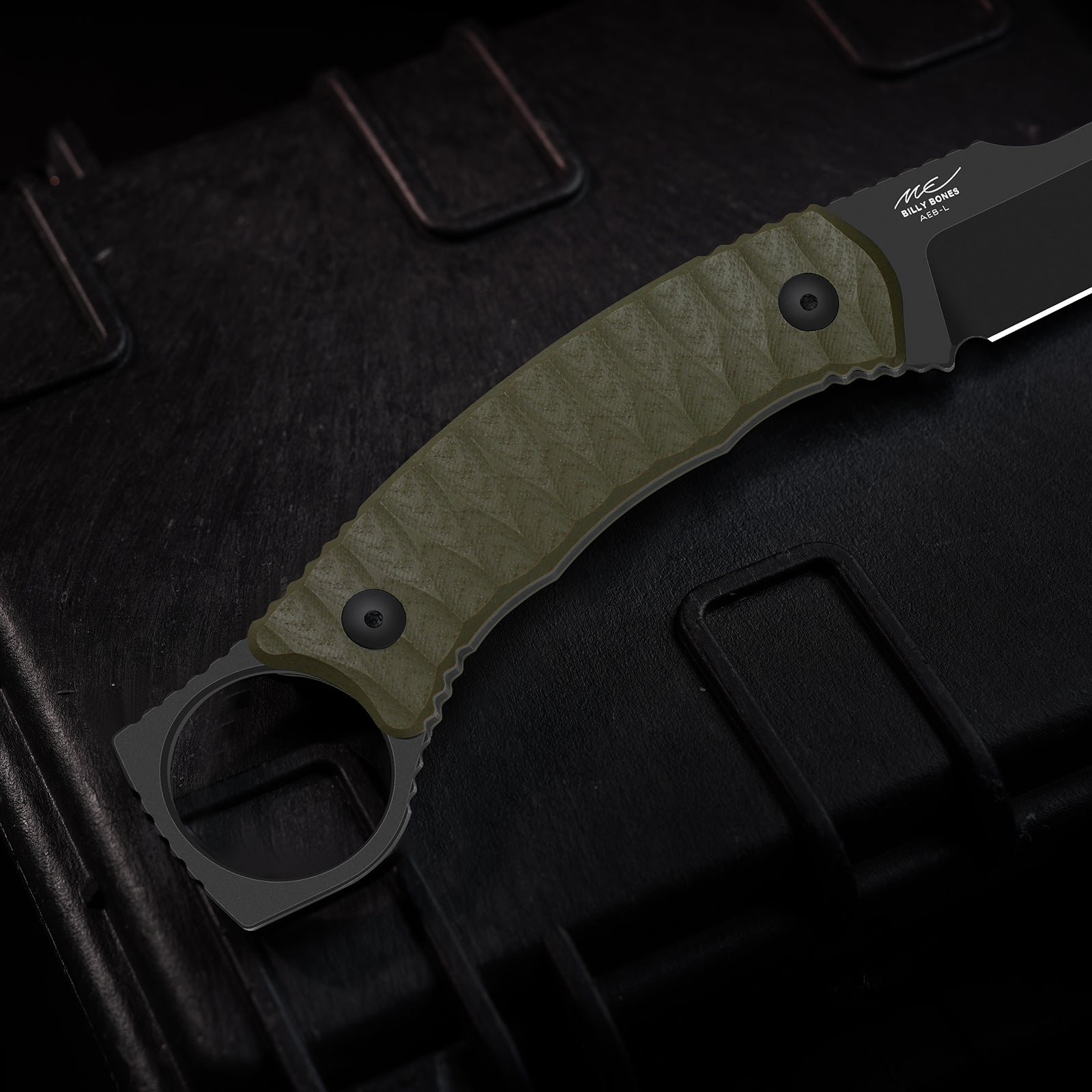 Billy Bones | Deep-Grooved G10 Handle｜Lightweight Tactical | AEB-L | Fixed Blade | KizerV™ 1115A1