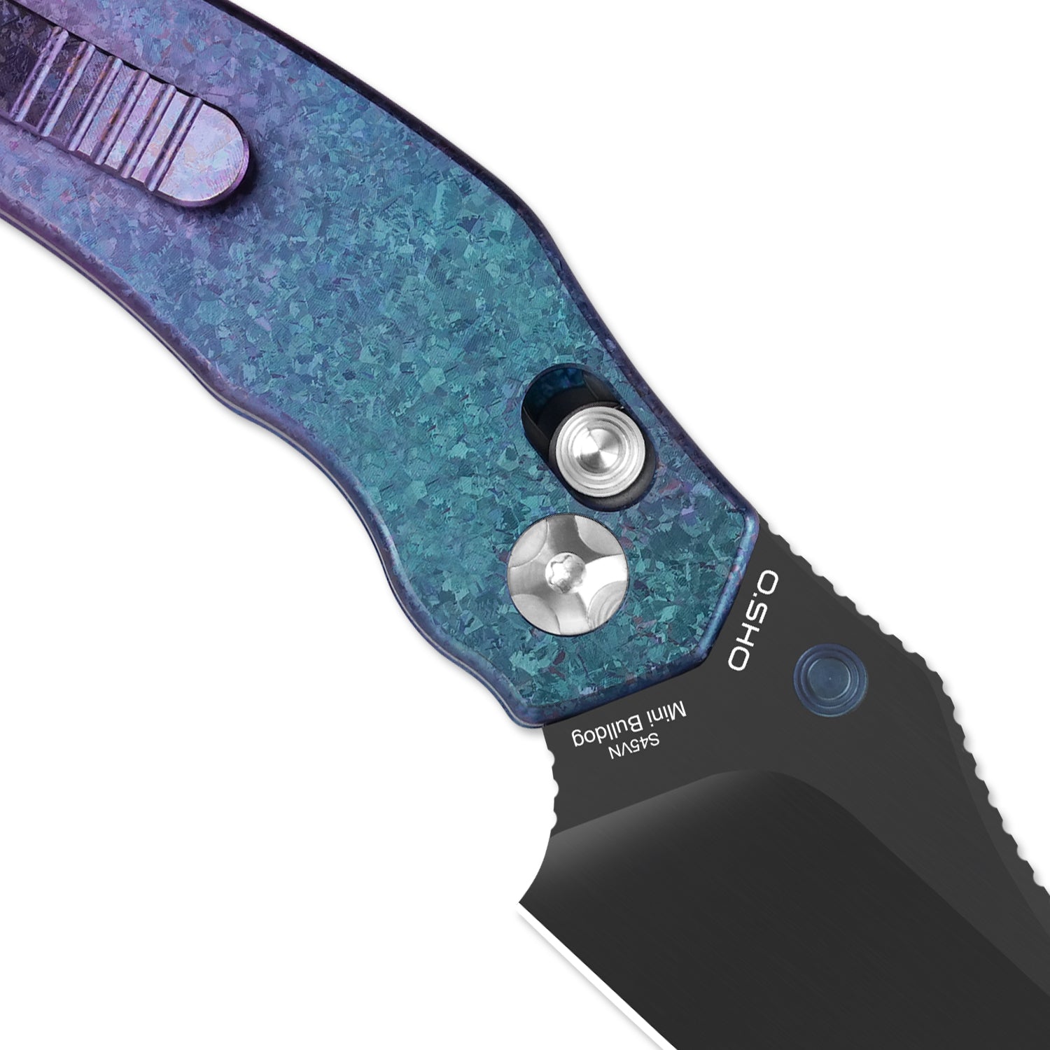 Mini Bulldog | S45VN | Titanium & Crystallized Titanium | KizerB™ 3672SA1