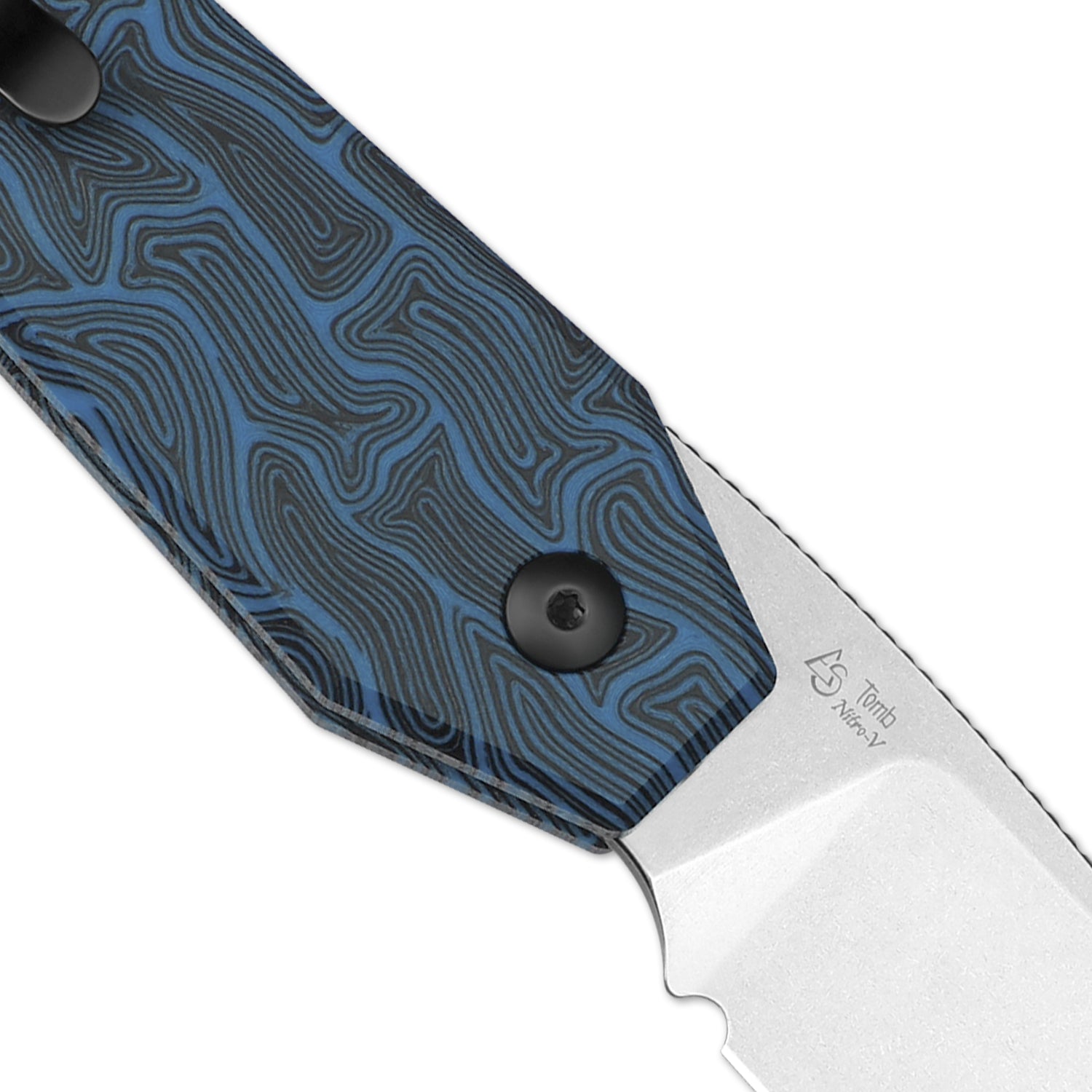 Tomb | Nitro-V | Damascus G10(BL & BK) | KizerV™ 3692A3