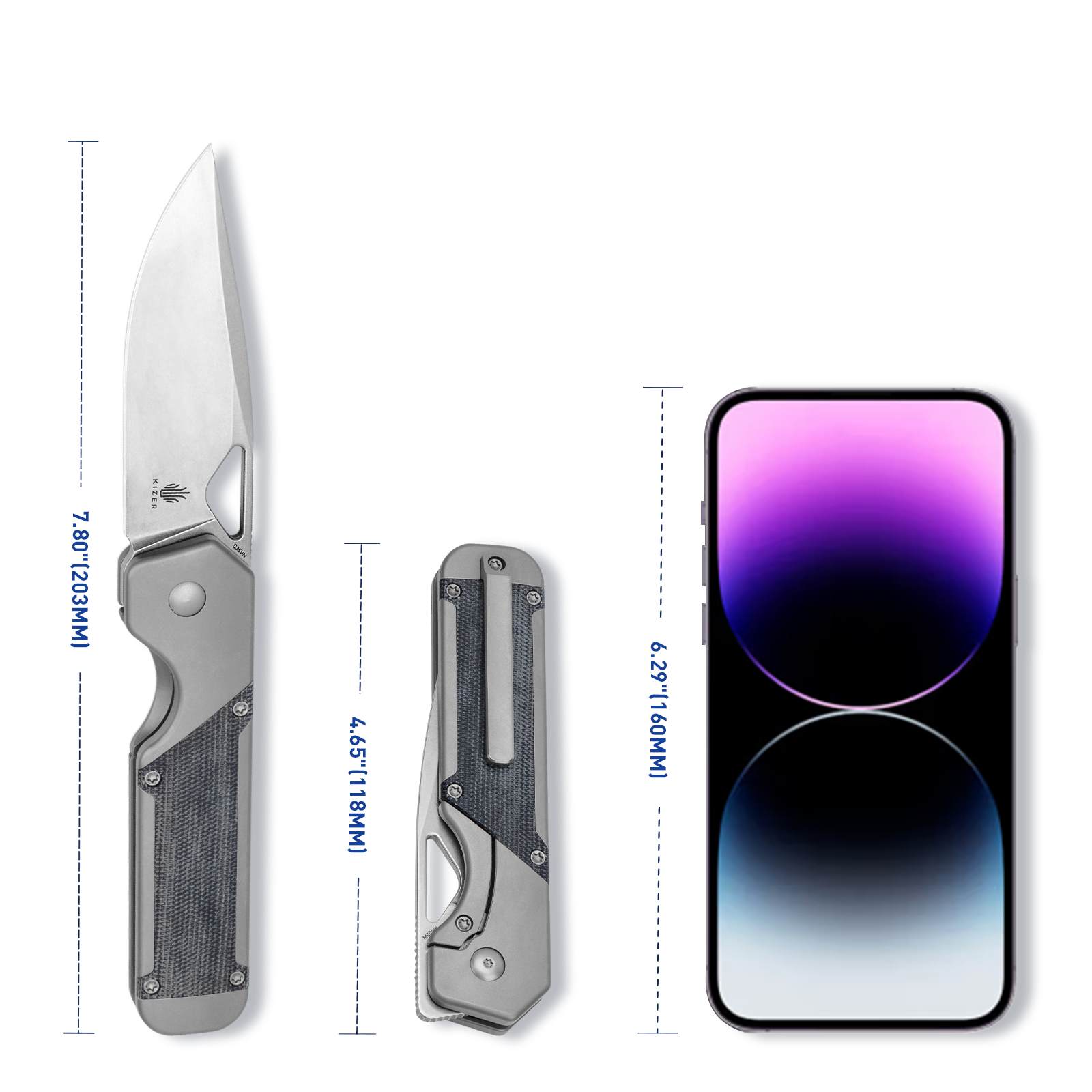 Militaw®  | S35VN | Titanium+Micarta | KizerB™ 3634A1